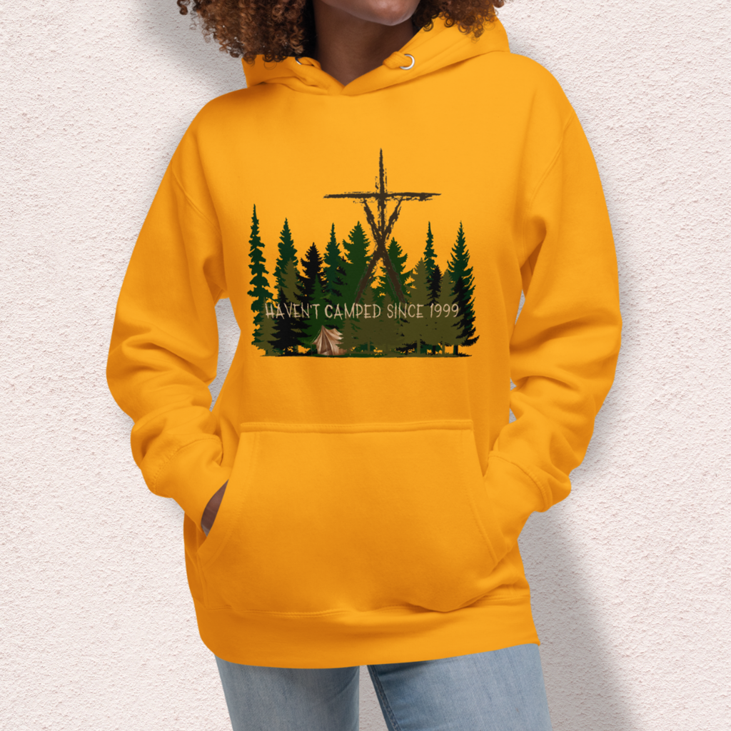 Haven’t Camped Since 1999 Hoodie | Unisex Funny Horror Camp Pullover