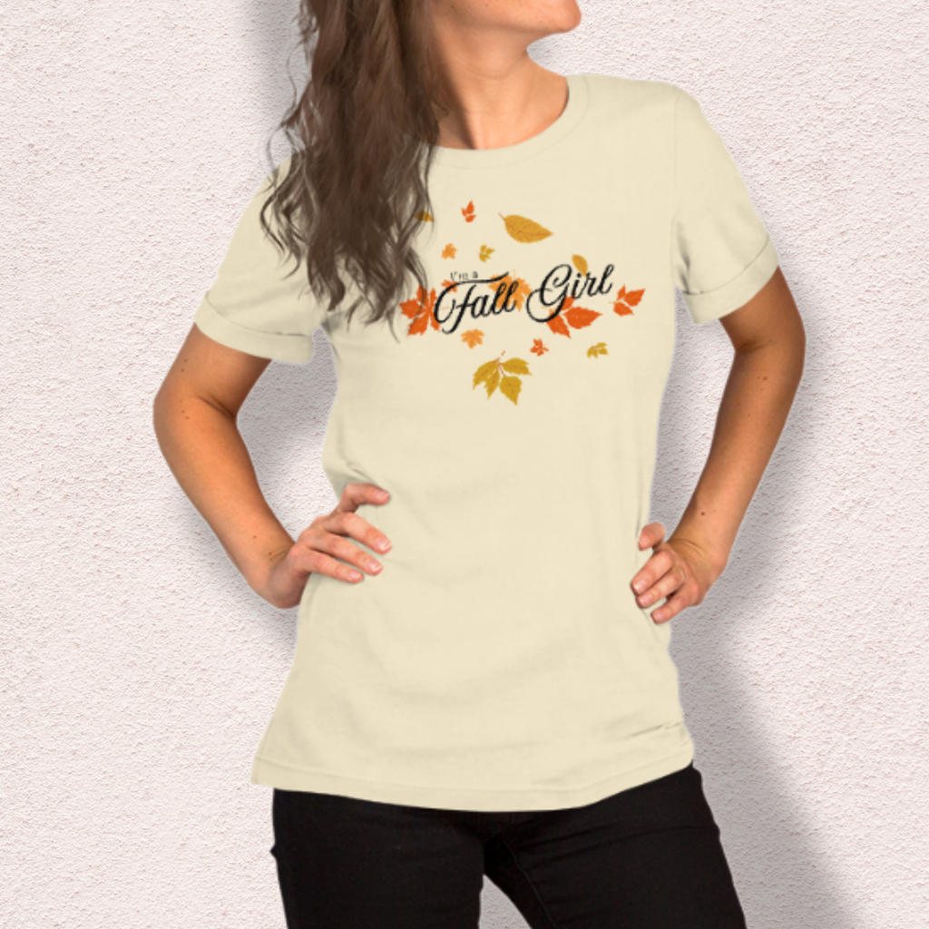 Fall Girl Tee | Unisex Cute Autumn Leaves Graphic Shirt