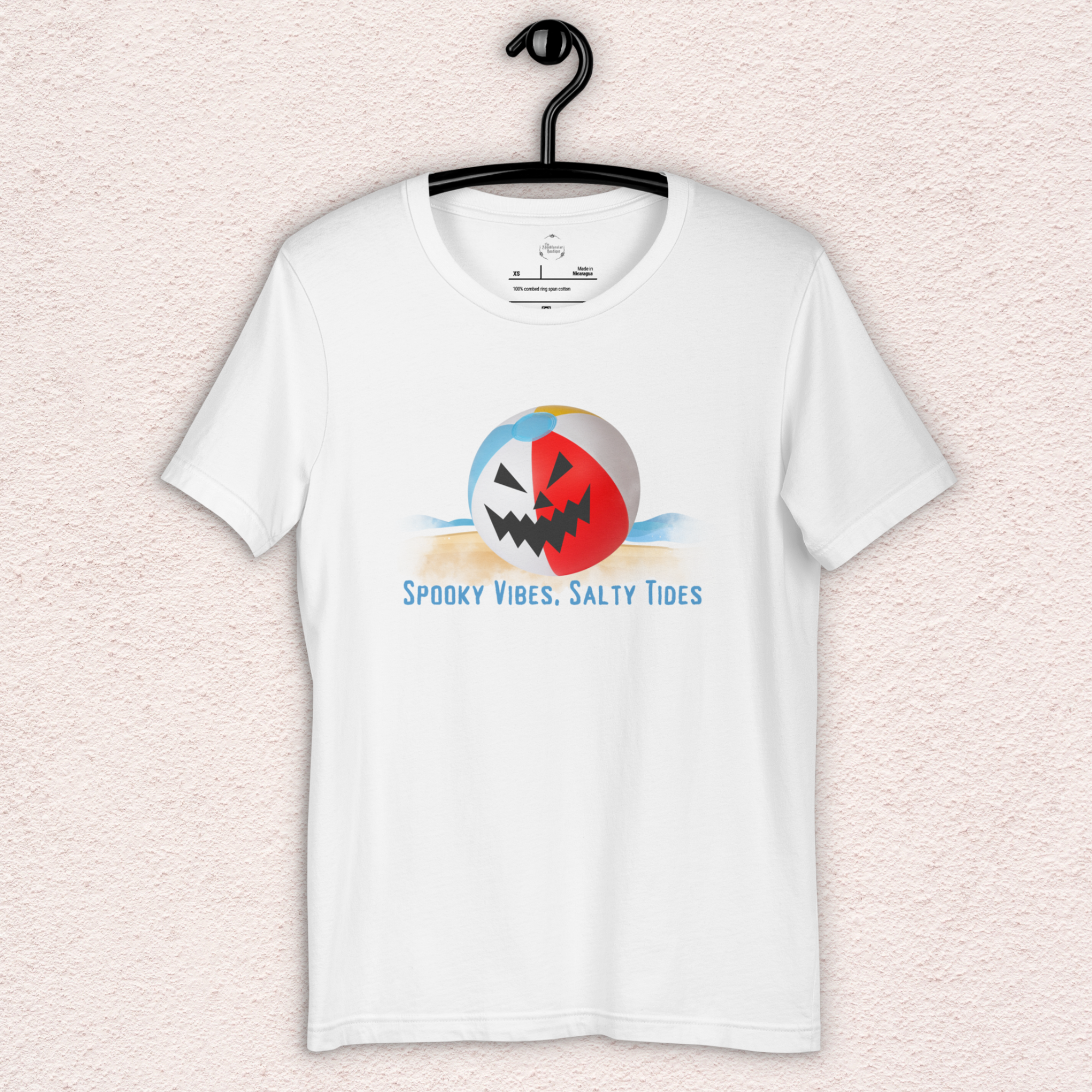 Spooky Vibes Salty Tides Tee | Unisex Spooky Beach Graphic Shirt