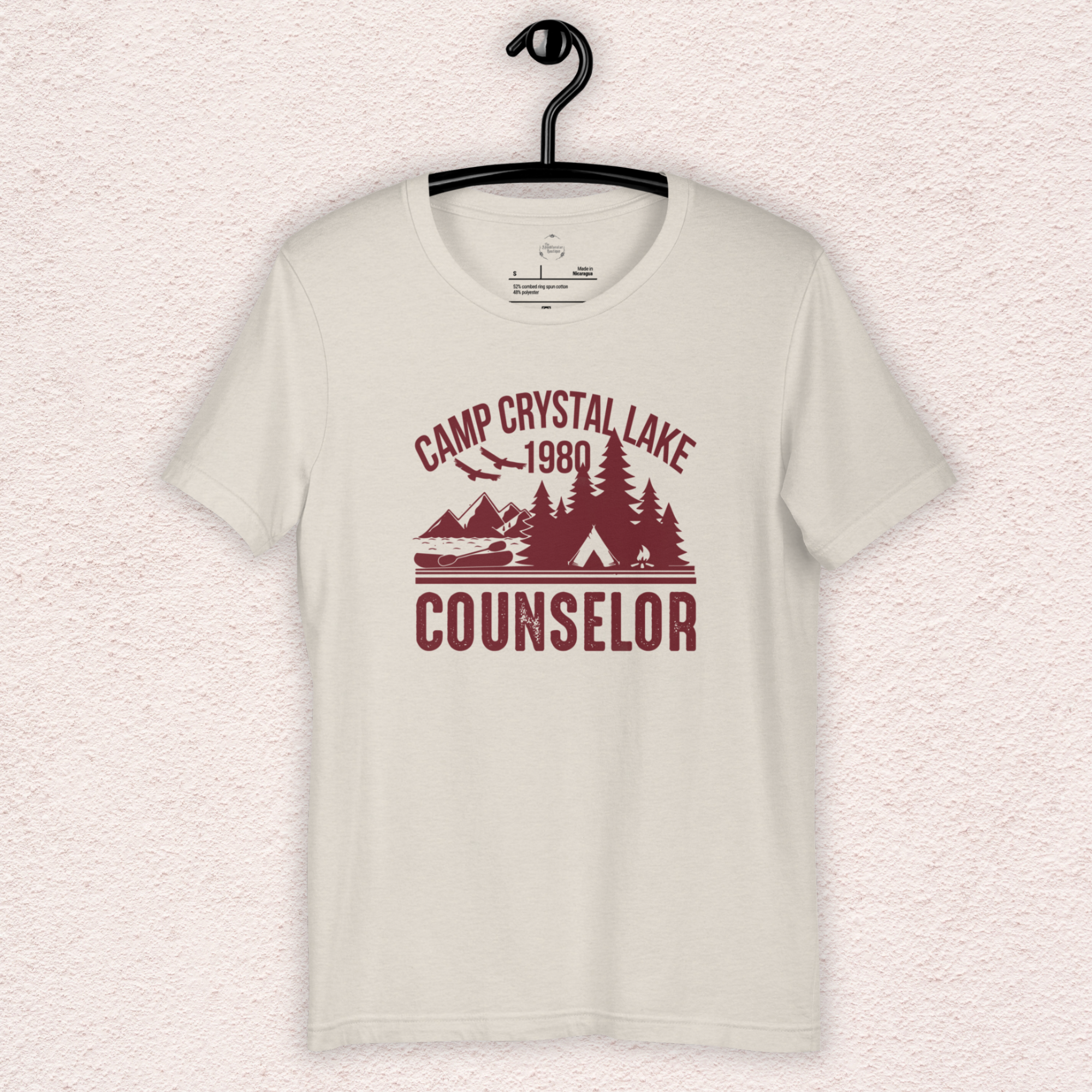 Camp Crystal Lake Tee | Unisex Vintage Summer Camp Horror Shirt (red ink)