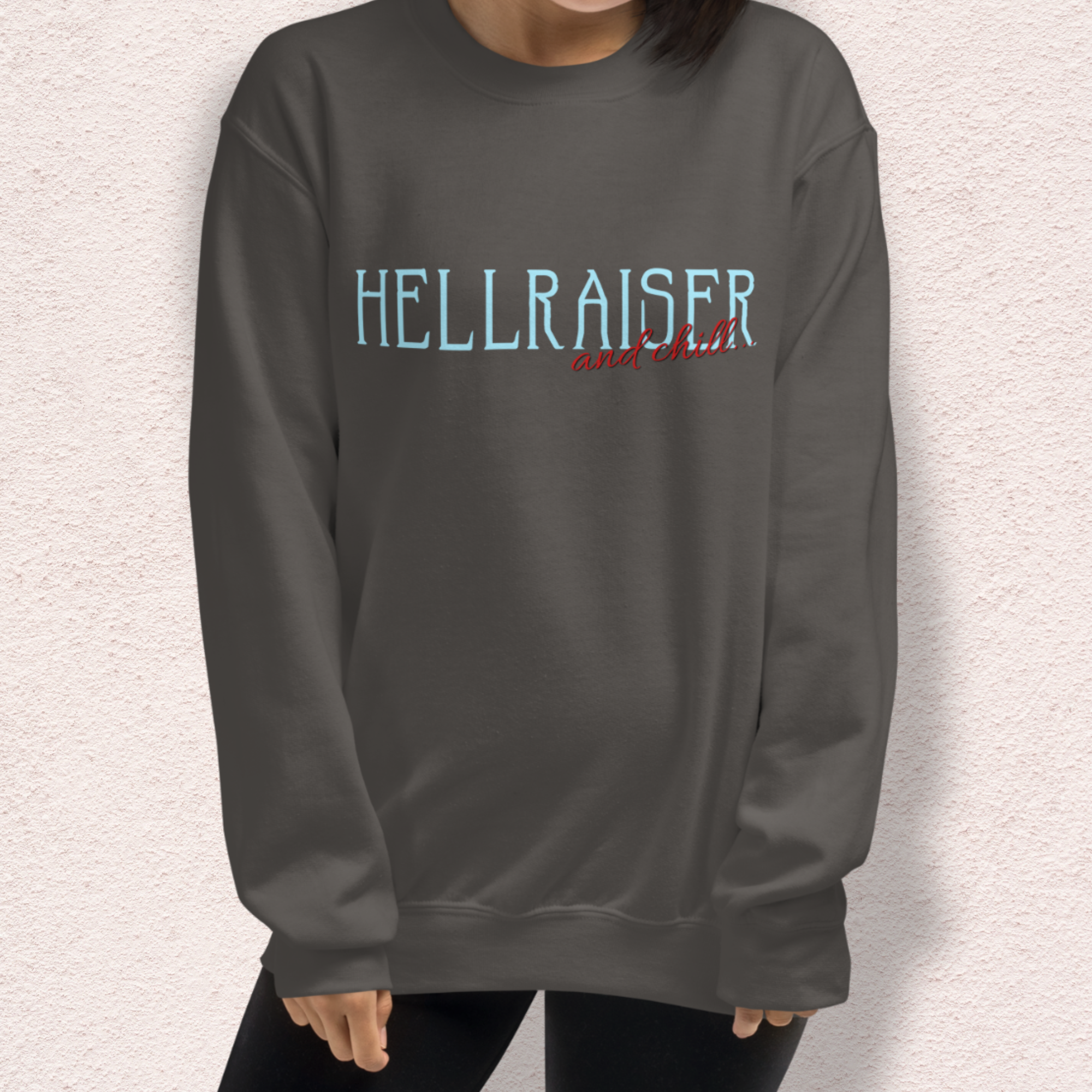 Hellraiser & Chill Sweatshirt | Horror Movie Crewneck | Gildan Heavy Blend Gothic Horror Sweatshirt