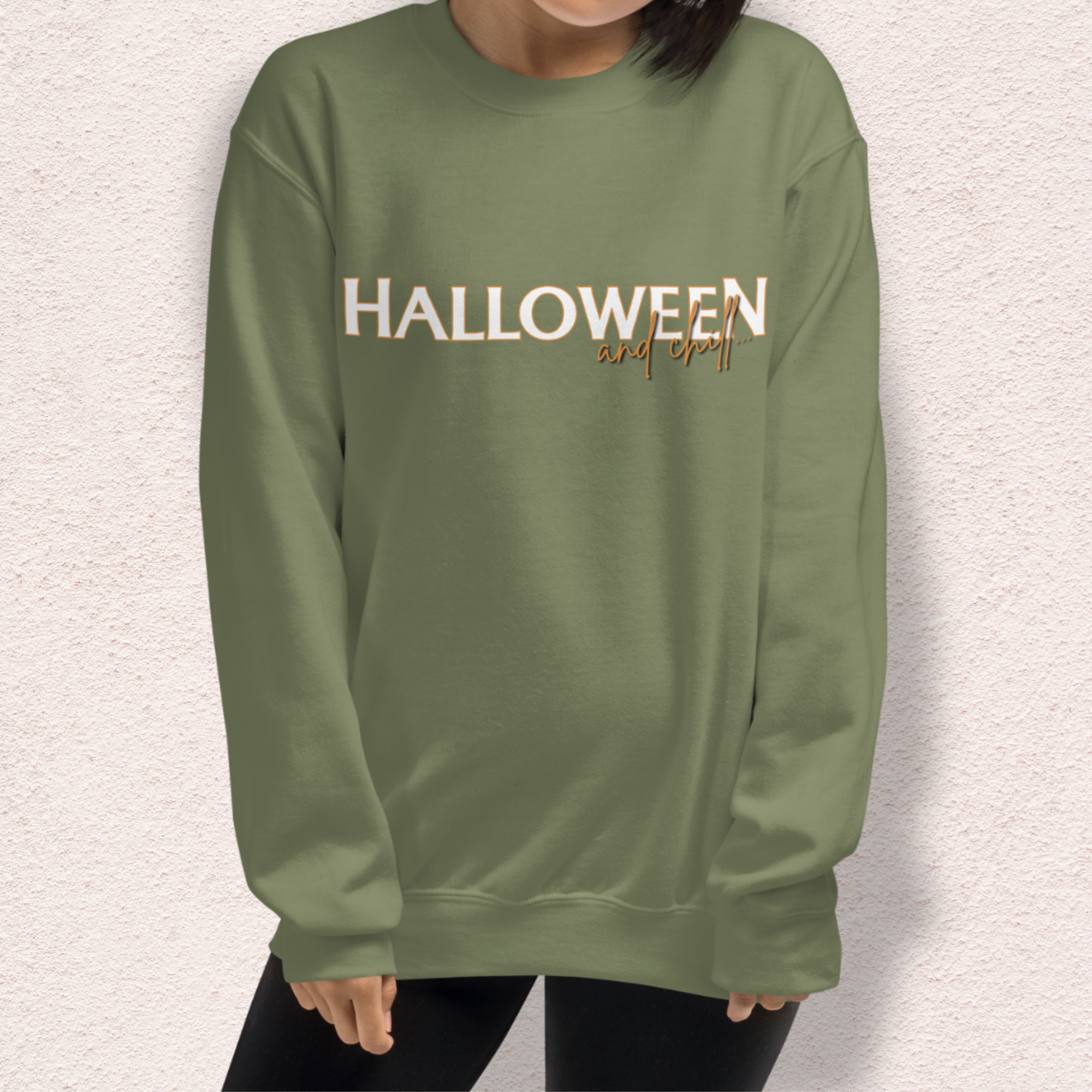 Halloween and Chill Crewneck Sweatshirt | Cozy Fall Loungewear