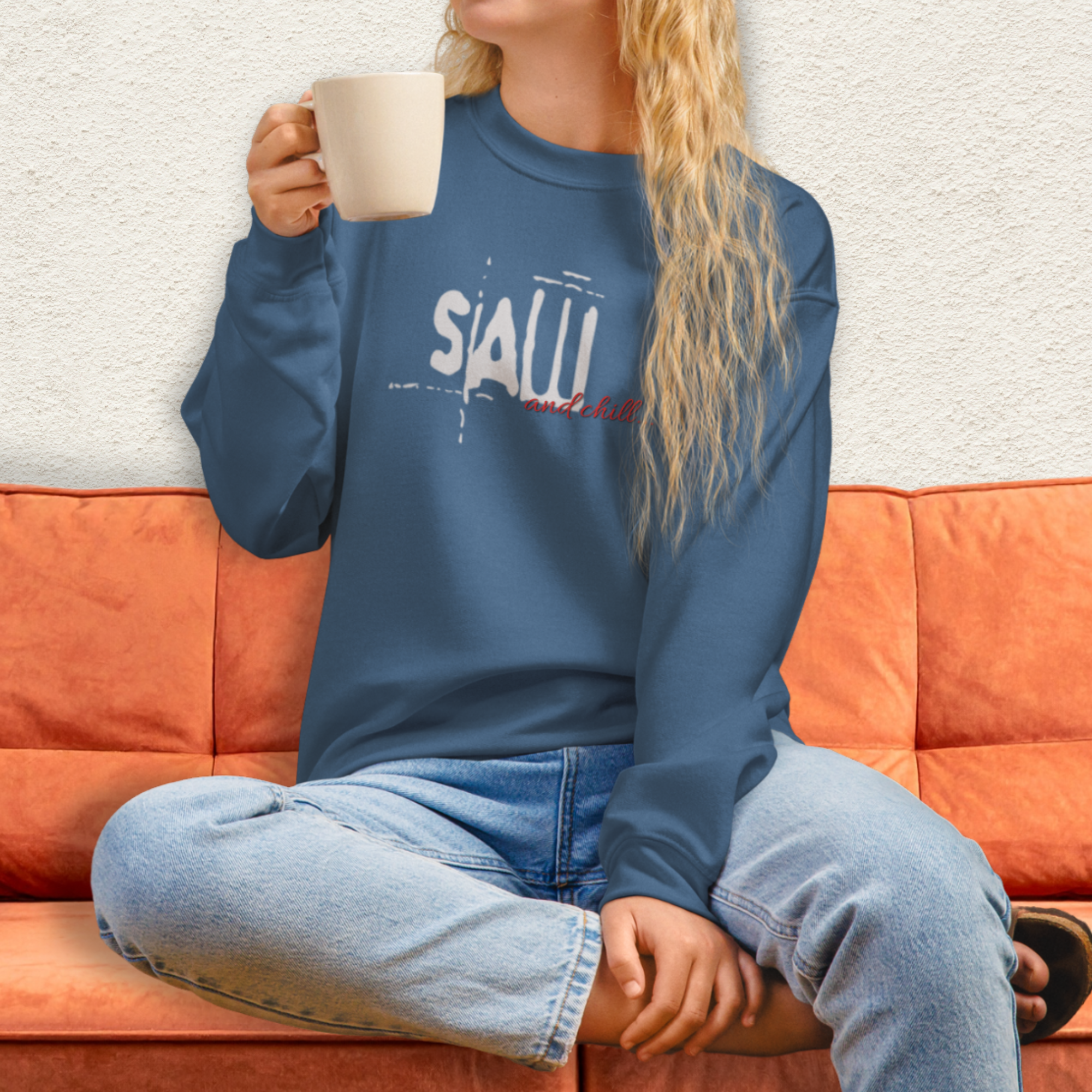 Saw & Chill Crewneck Sweatshirt | Cozy Slasher Loungewear