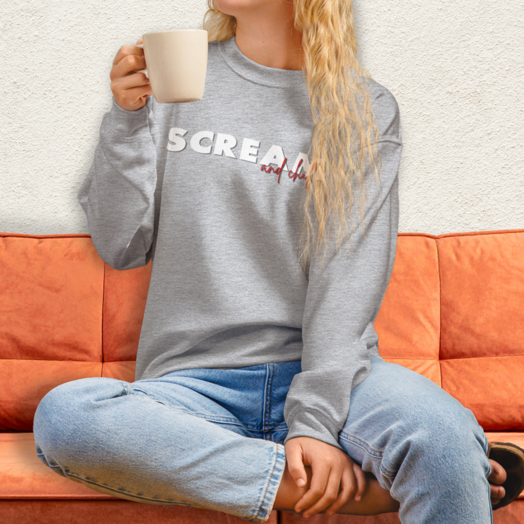 Final Girl and Chill Crewneck Sweatshirt | Cozy Slasher Loungewear
