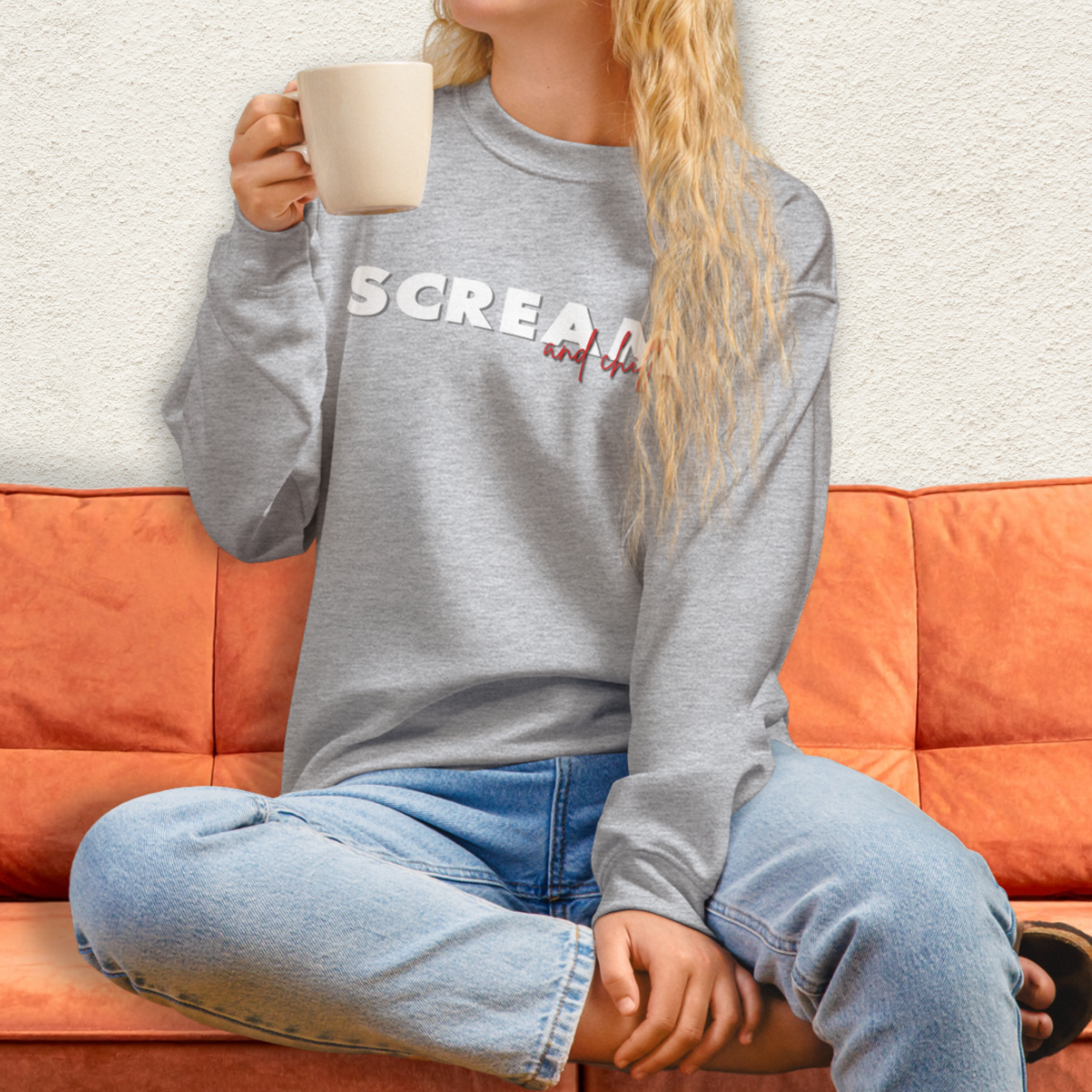 Final Girl and Chill Crewneck Sweatshirt | Cozy Slasher Loungewear