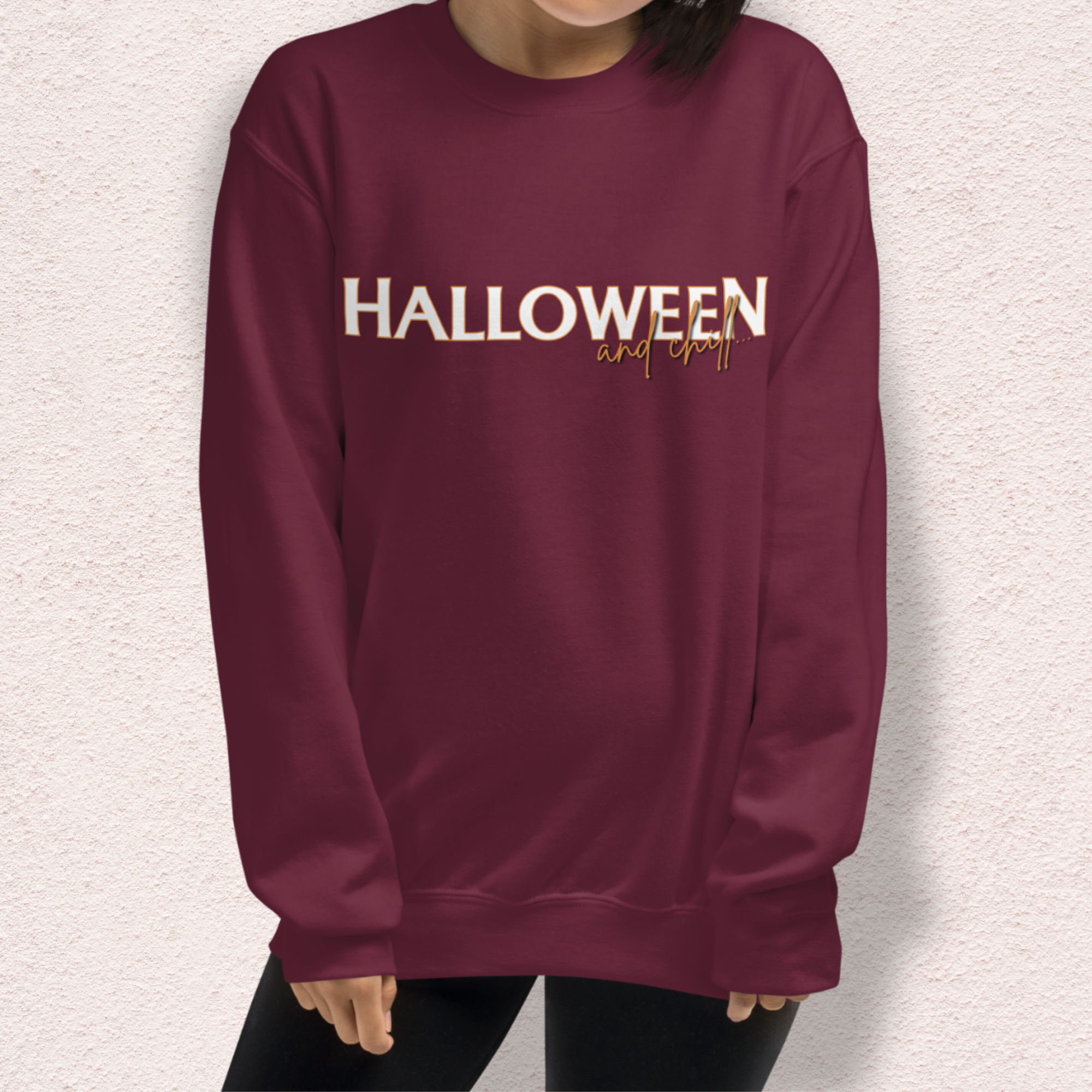 Halloween and Chill Crewneck Sweatshirt | Cozy Fall Loungewear