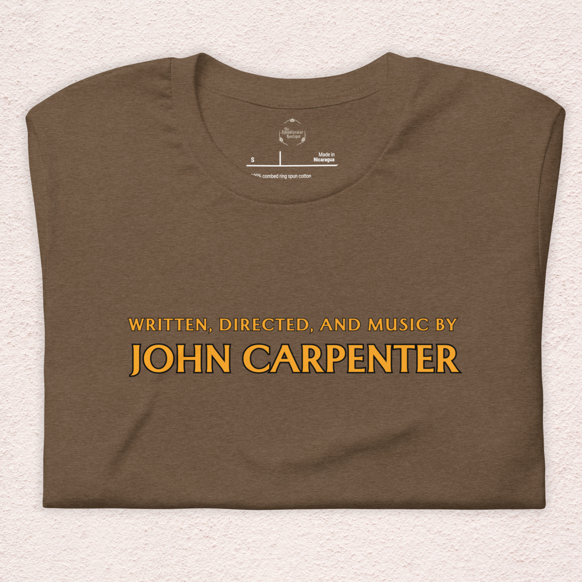 Written, Directed,& Music by John Carpenter Tee | Unisex Horror Film Lover Shirt