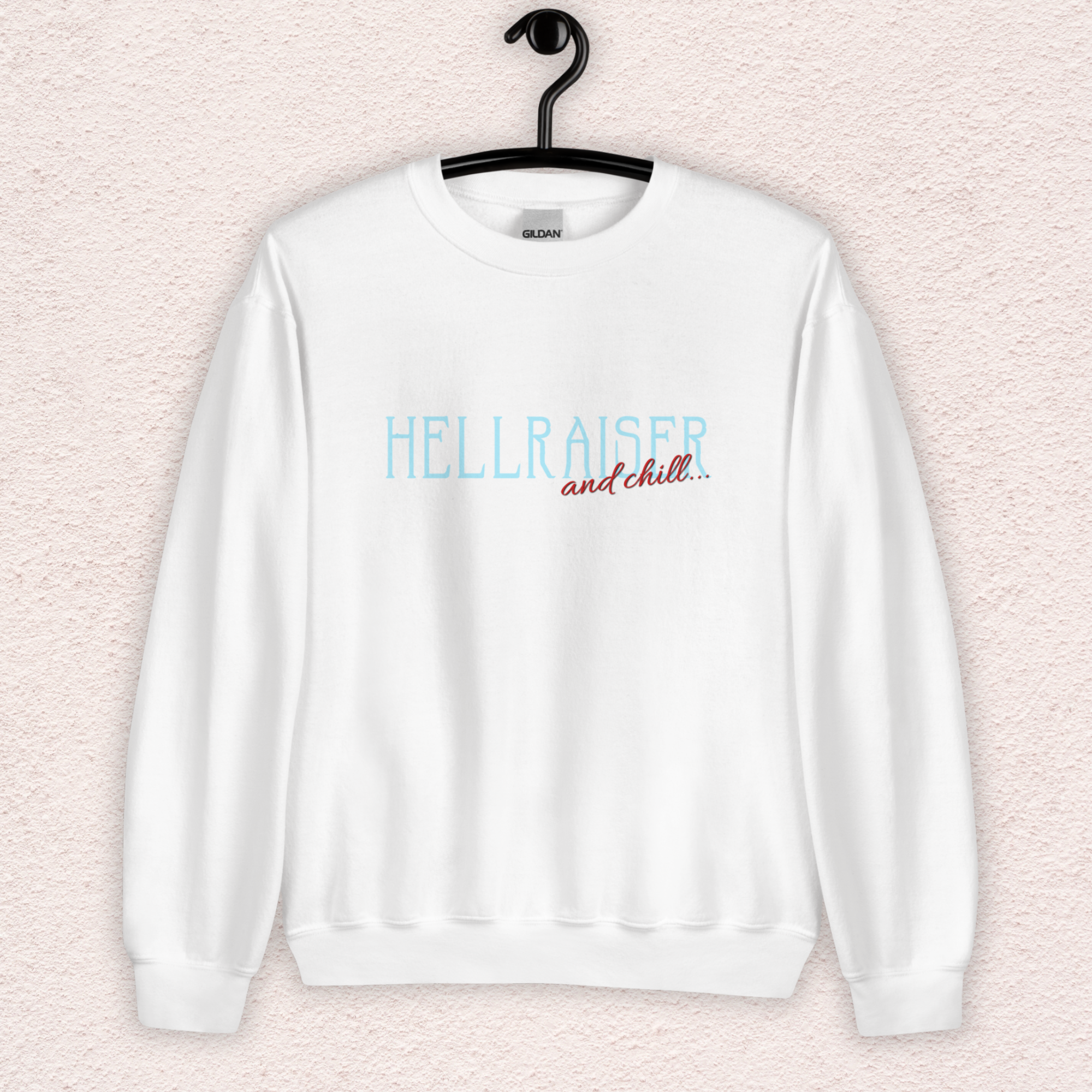 Hellraiser & Chill Sweatshirt | Horror Movie Crewneck | Gildan Heavy Blend Gothic Horror Sweatshirt