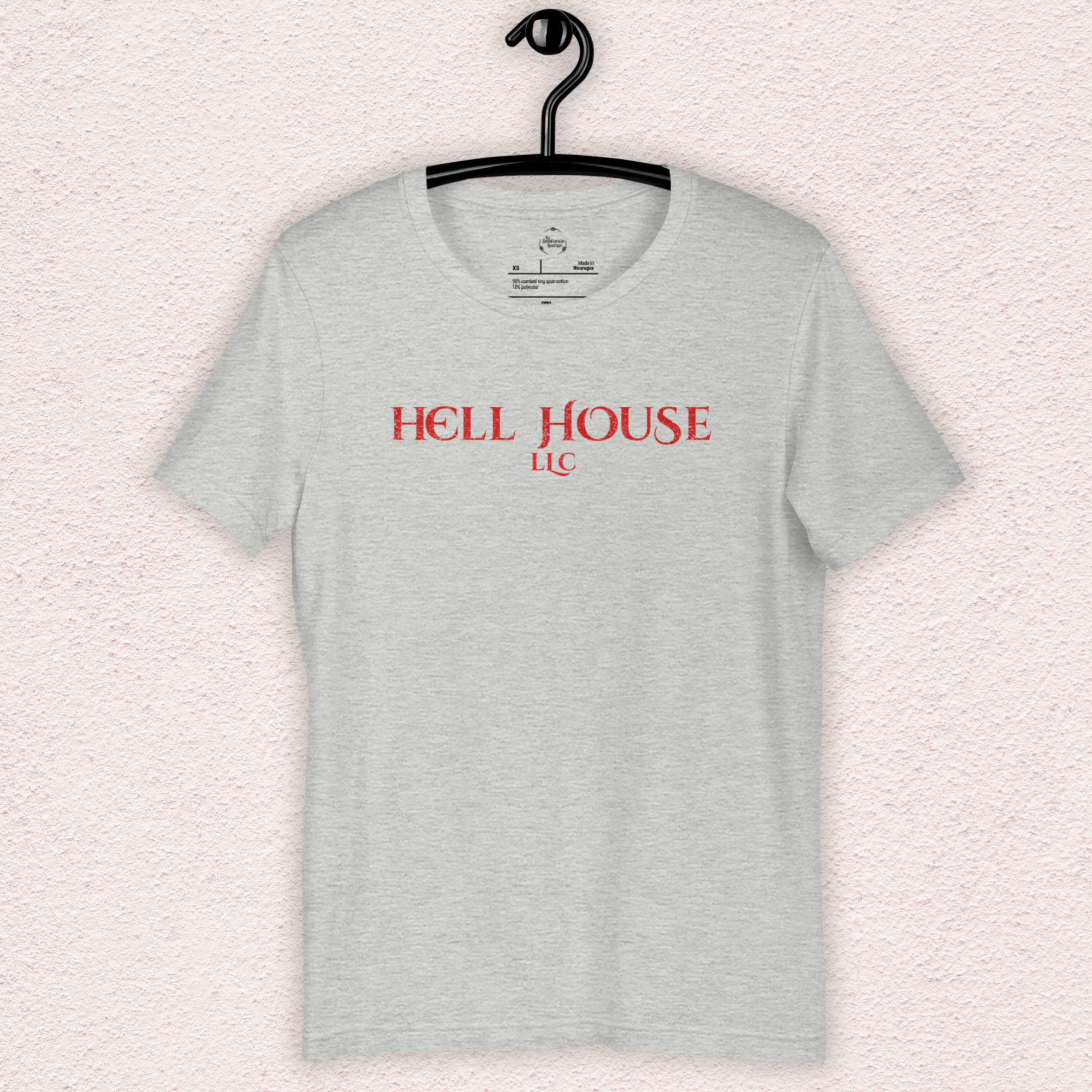Hell House LLC Tee | Haunted Attraction Horror Shirt | Bella+Canvas Unisex Graphic Tee (Red Original Font)