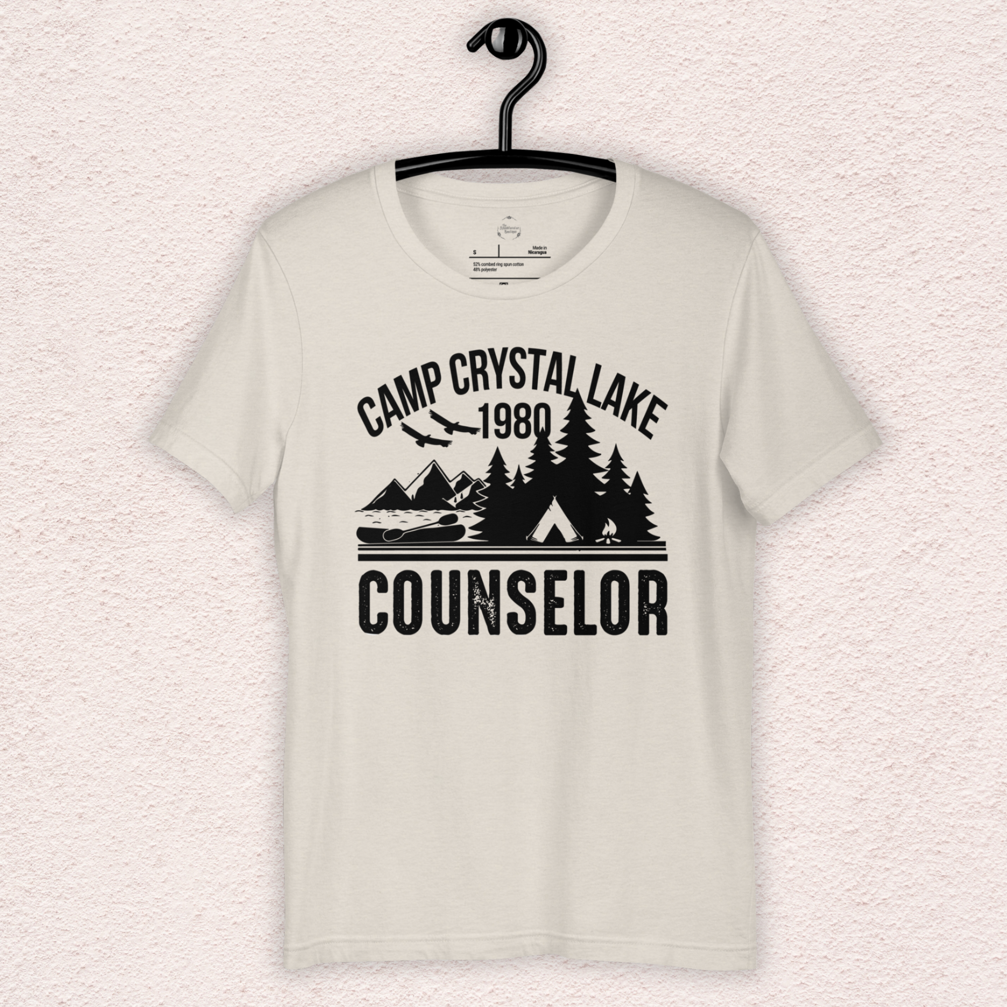 Camp Crystal Lake Tee | Unisex Vintage Summer Camp Horror Shirt (Black Ink)