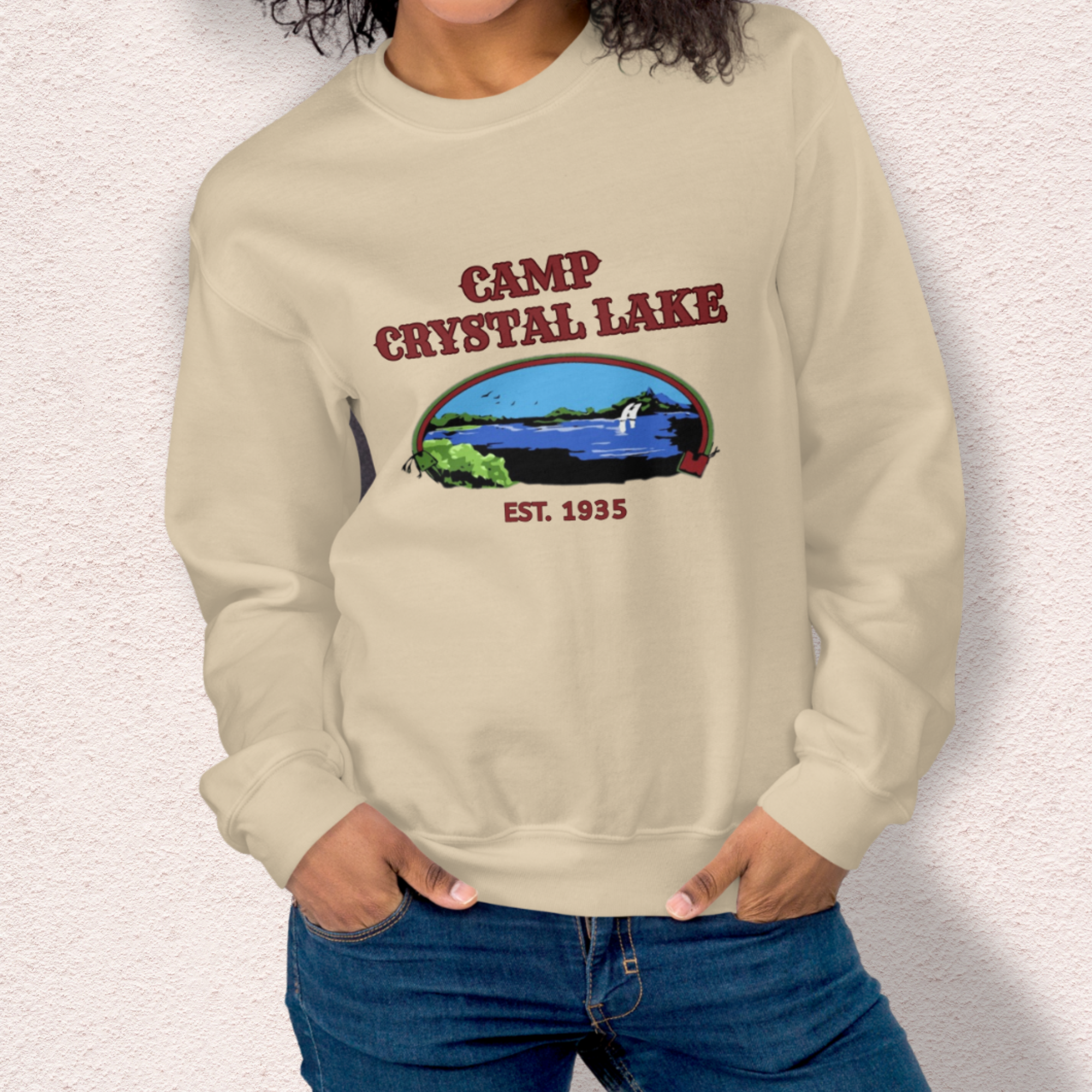 Vintage Camp Slasher Sweatshirt | Gildan Unisex Crewneck