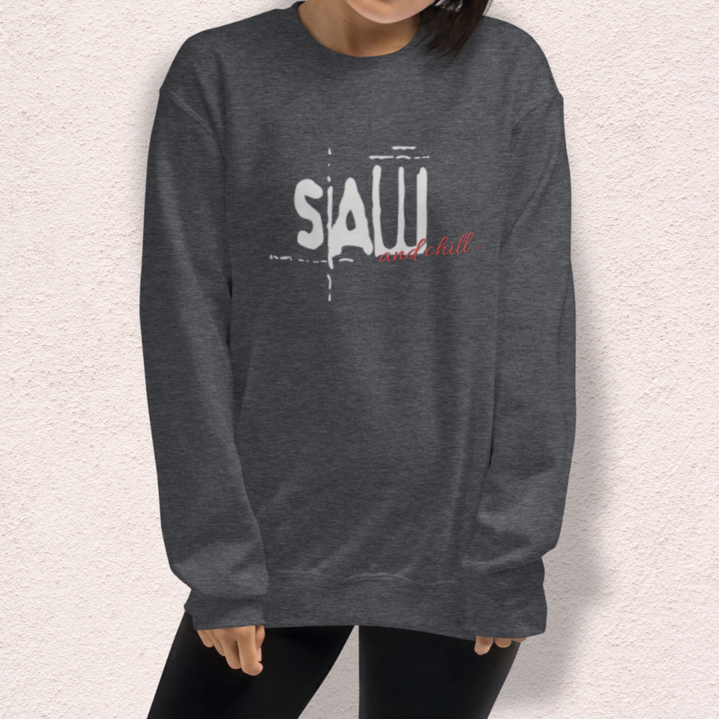 Saw & Chill Crewneck Sweatshirt | Cozy Slasher Loungewear
