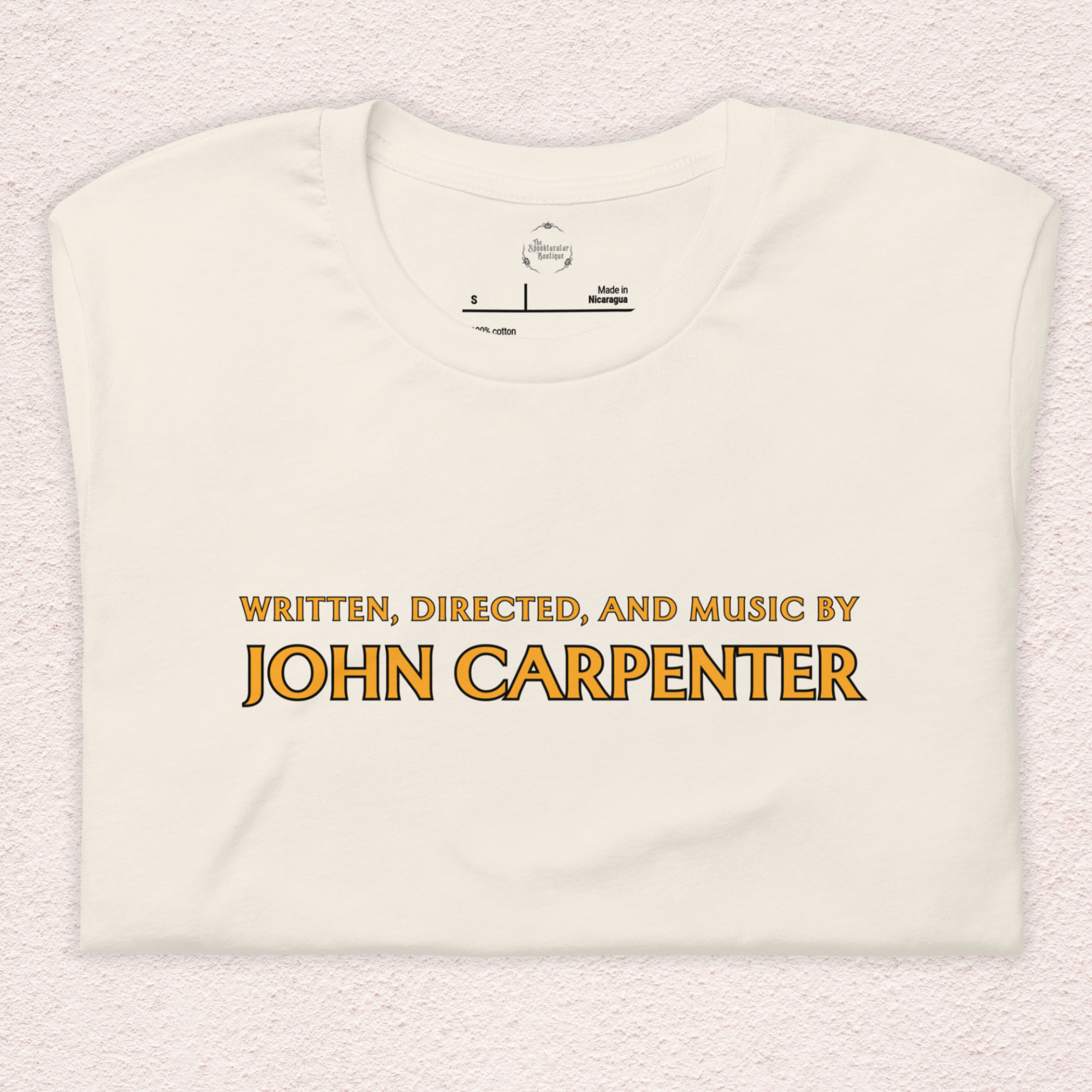 Written, Directed,& Music by John Carpenter Tee | Unisex Horror Film Lover Shirt