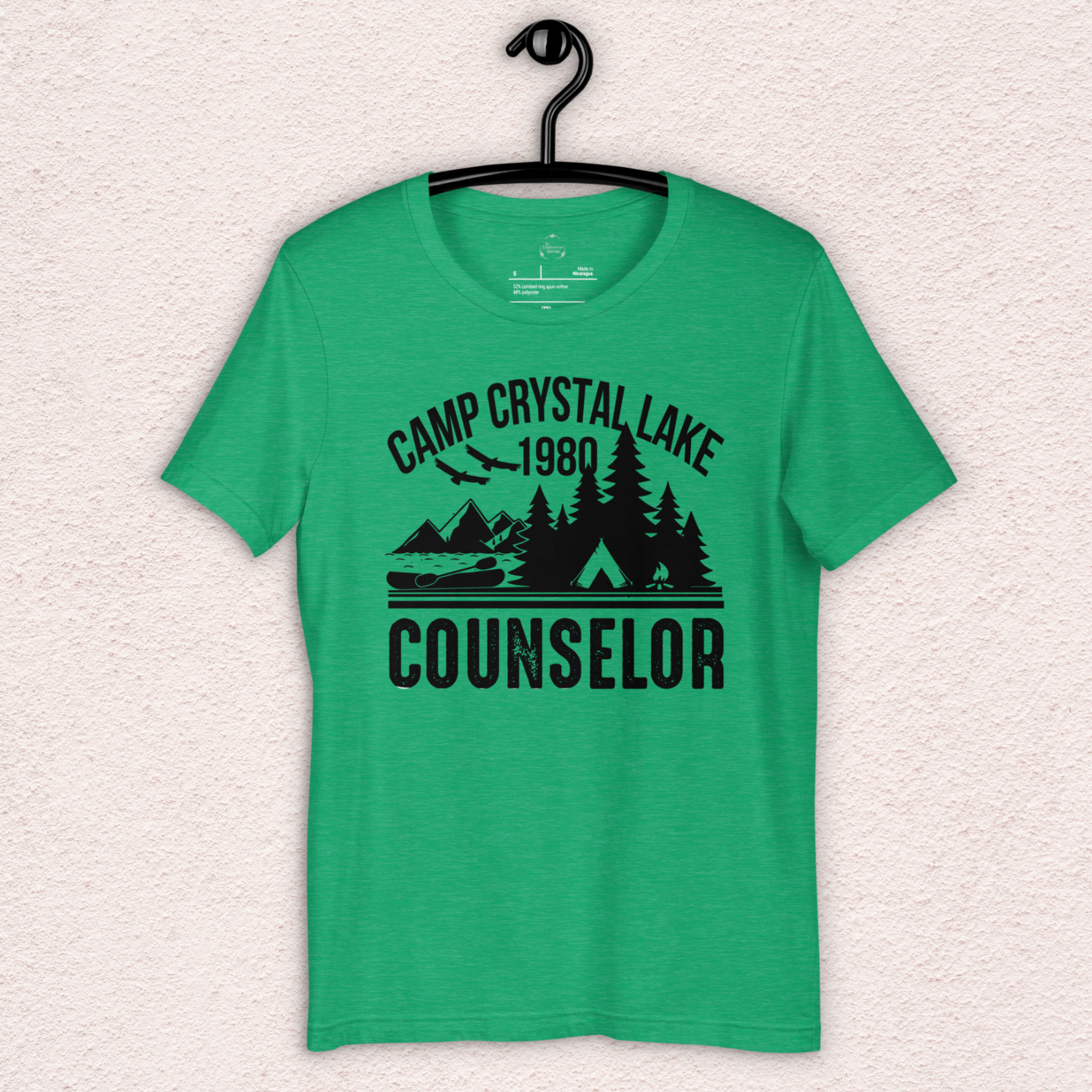 Camp Crystal Lake Tee | Unisex Vintage Summer Camp Horror Shirt (Black Ink)