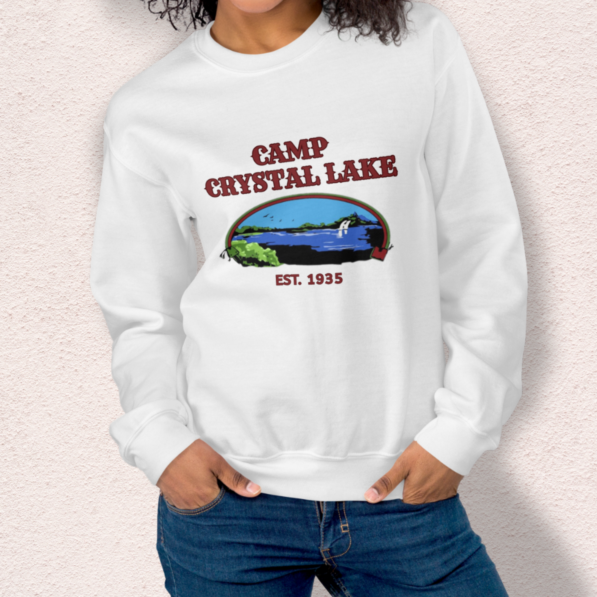 Vintage Camp Slasher Sweatshirt | Gildan Unisex Crewneck