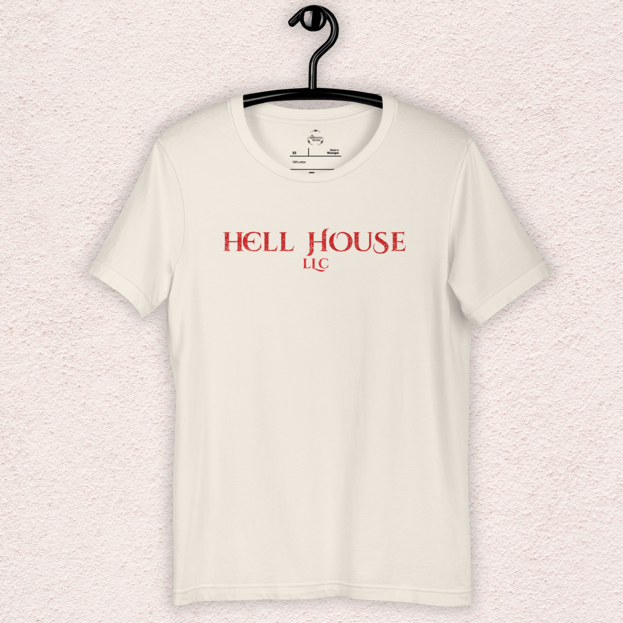 Hell House LLC Tee | Haunted Attraction Horror Shirt | Bella+Canvas Unisex Graphic Tee (Red Original Font)