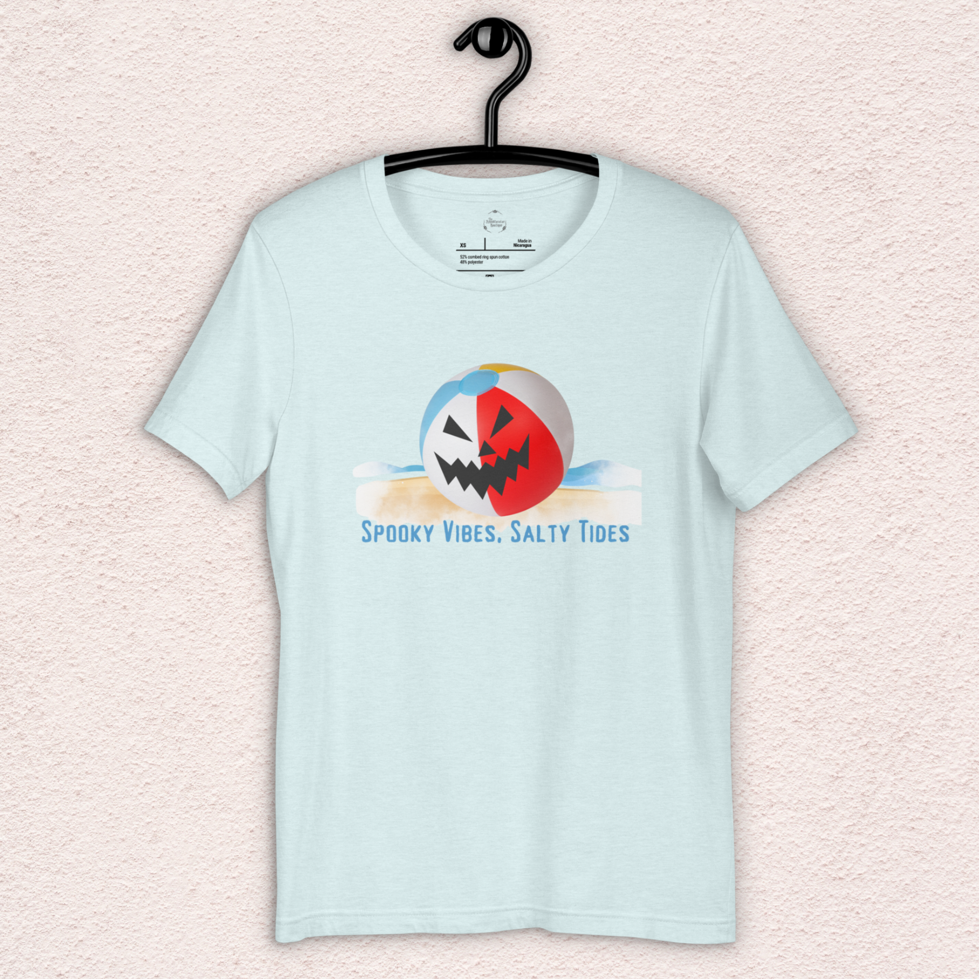Spooky Vibes Salty Tides Tee | Unisex Spooky Beach Graphic Shirt