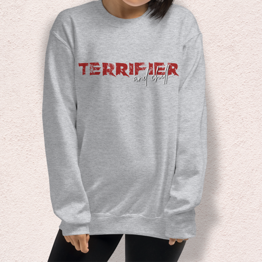 Clown Horror and Chill Crewneck Sweatshirt | Cozy Slasher Loungewear