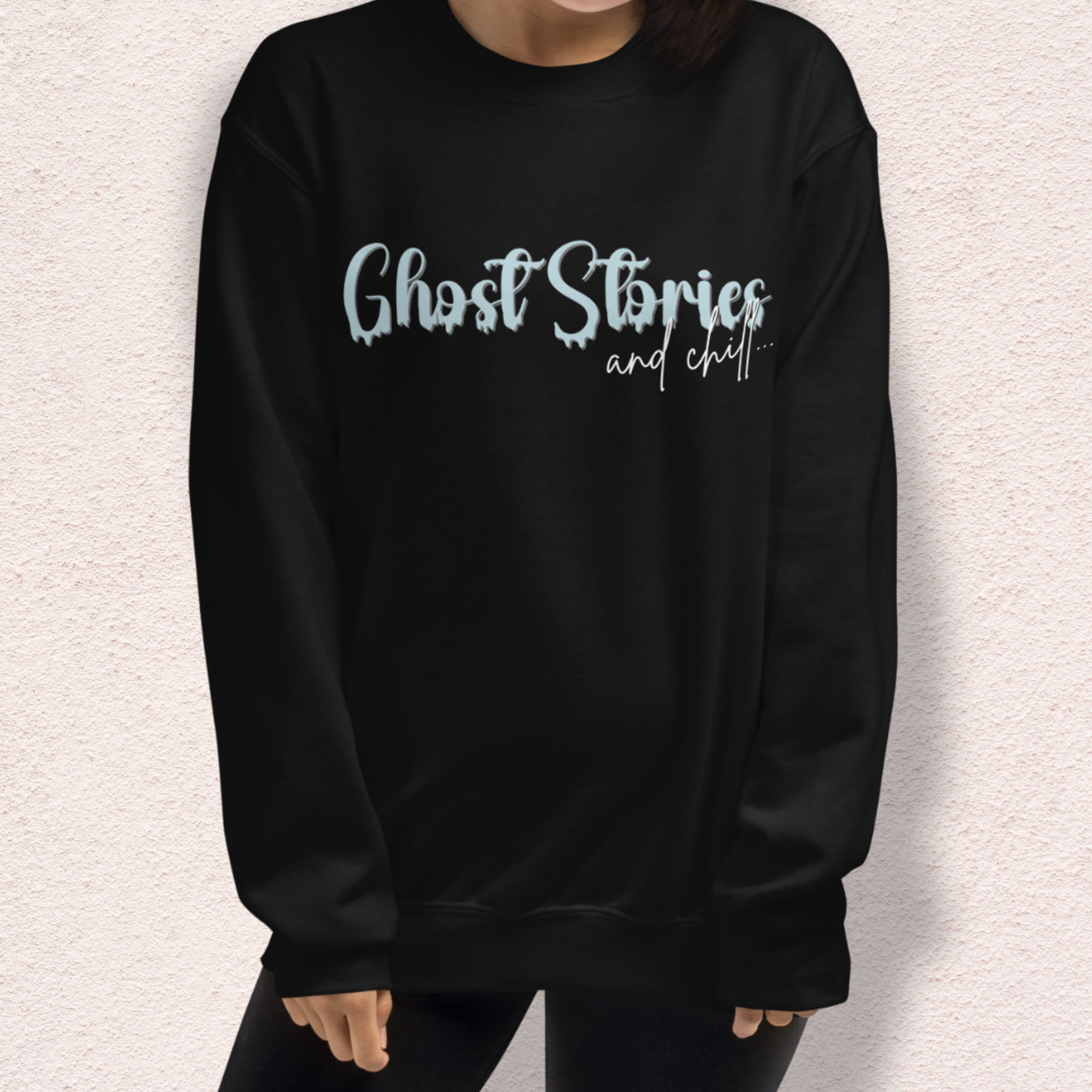 Ghost Stories & Chill Sweatshirt | Cozy Paranormal Horror Crewneck | Gildan Heavy Blend Spooky Sweatshirt