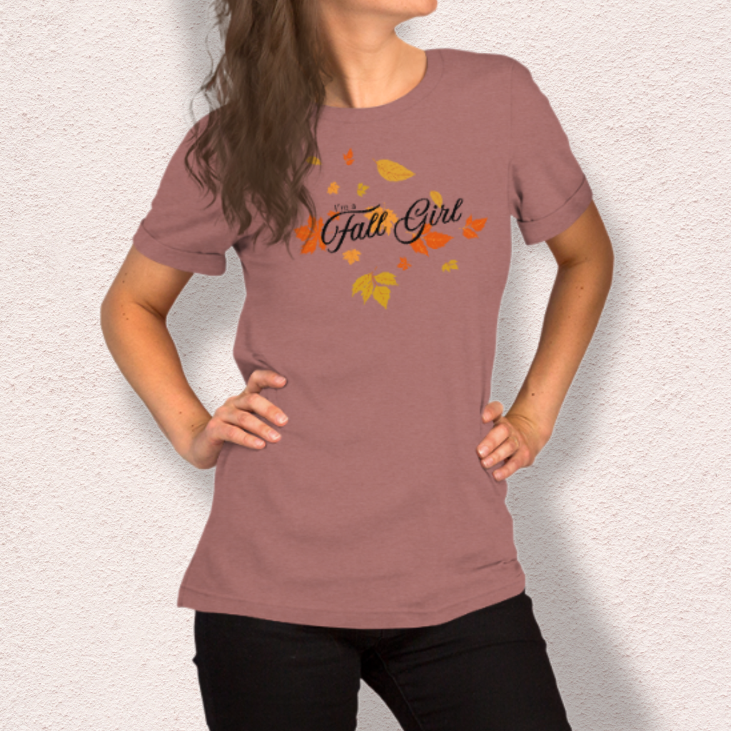 Fall Girl Tee | Unisex Cute Autumn Leaves Graphic Shirt