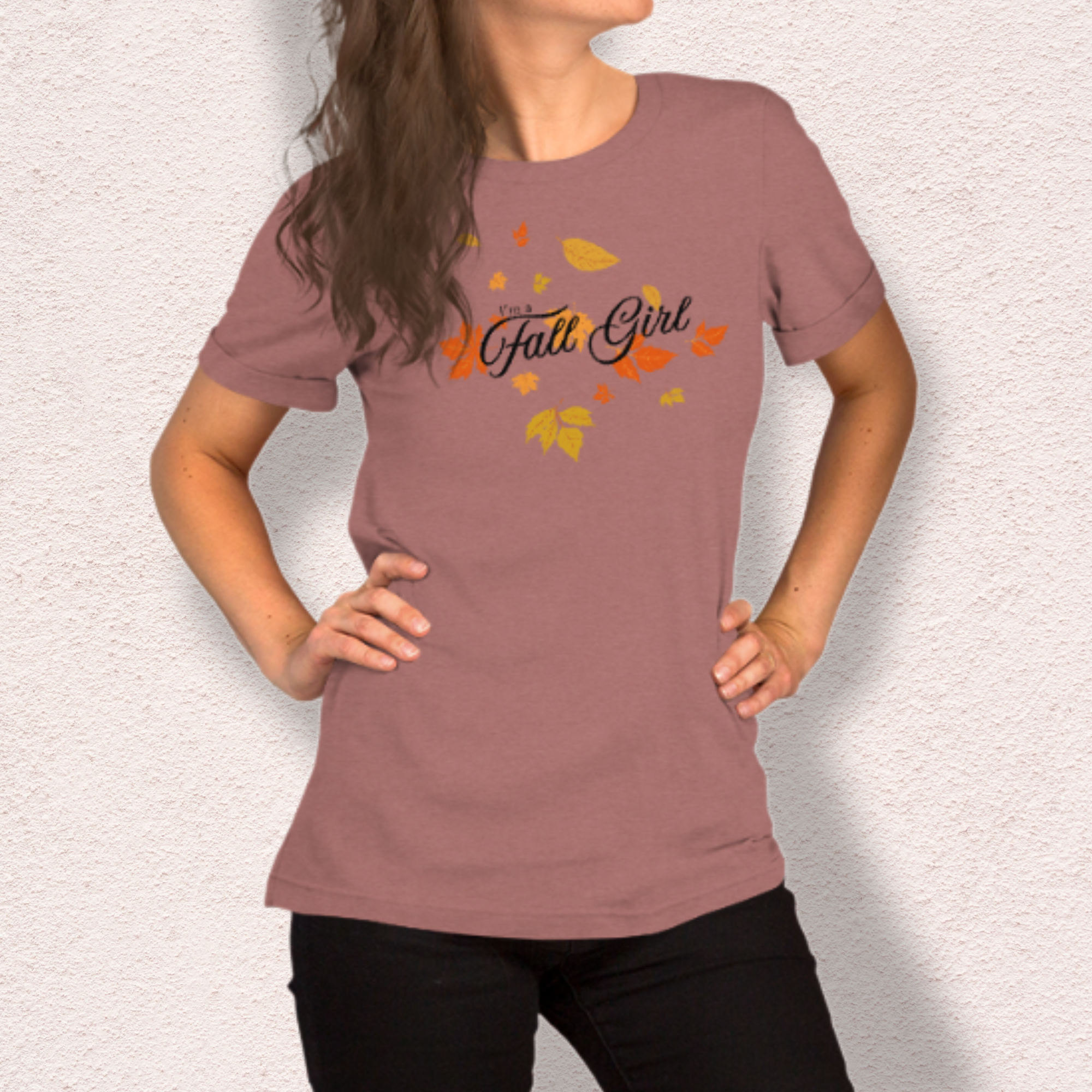 Fall Girl Tee | Unisex Cute Autumn Leaves Graphic Shirt