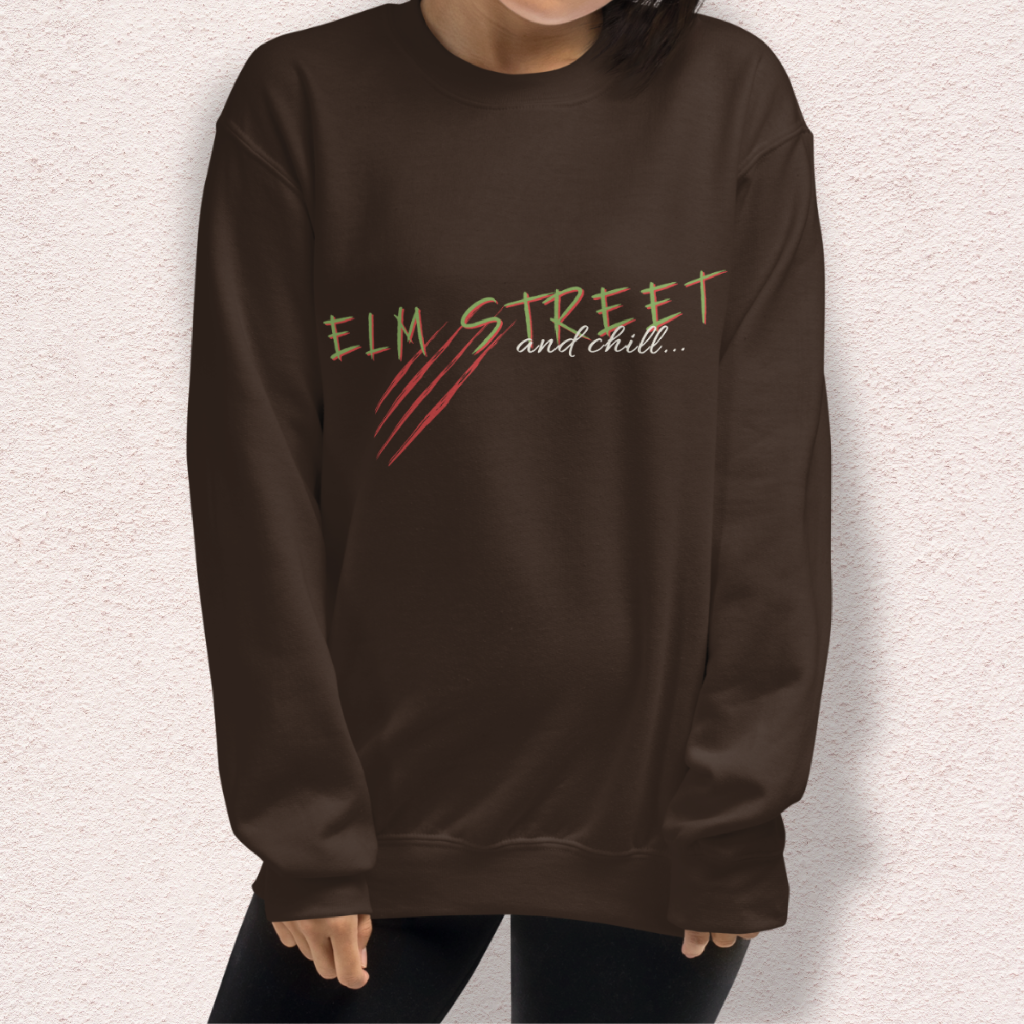 Elm Street and Chill Crewneck | Cozy Horror Movie Sweatshirt
