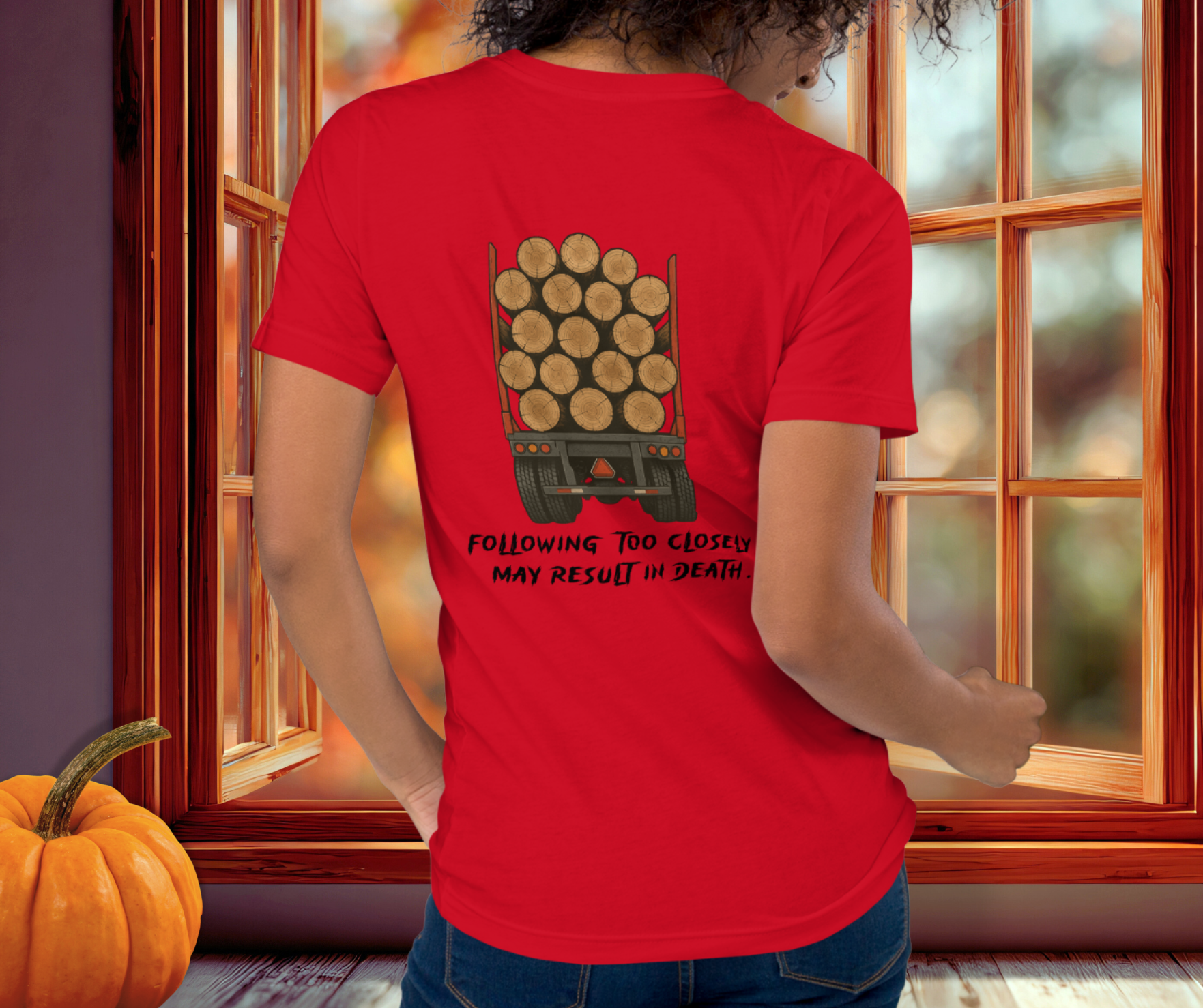 Following Too Closely Tee | Unisex Funny Horror Driving Graphic Shirt