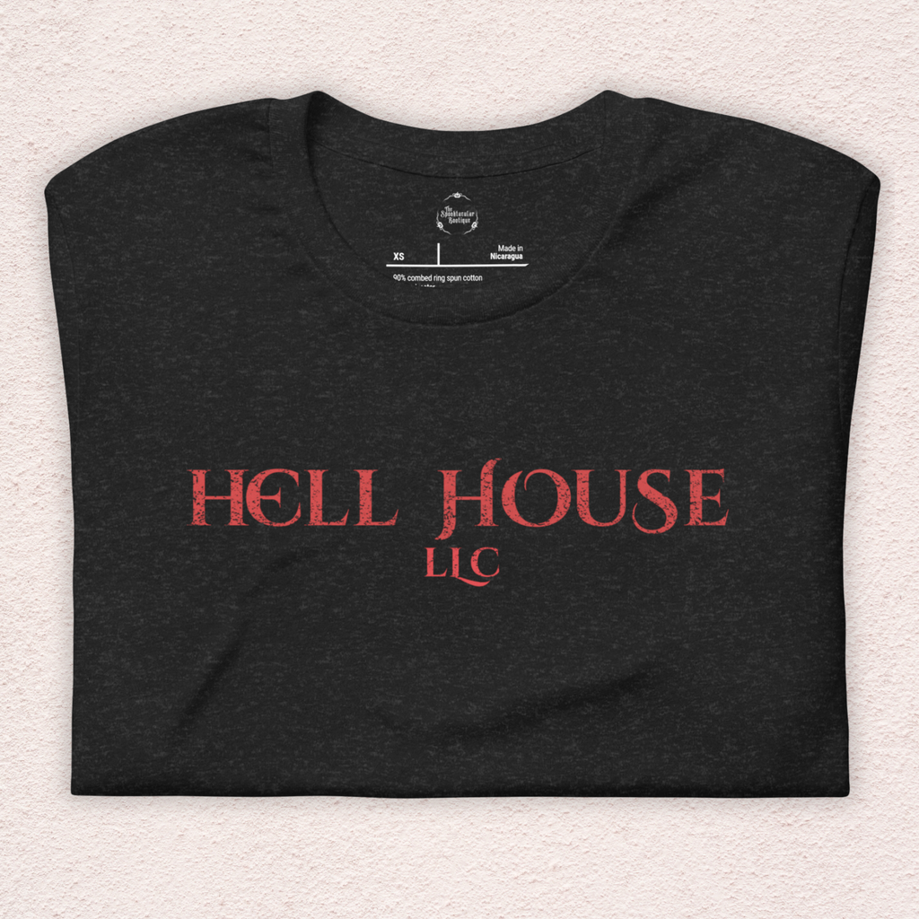 Hell House LLC Tee | Haunted Attraction Horror Shirt | Bella+Canvas Unisex Graphic Tee (Red Original Font)