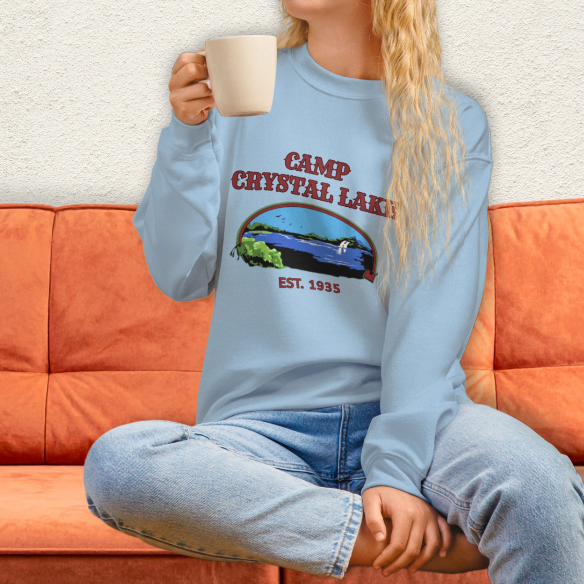 Vintage Camp Slasher Sweatshirt | Gildan Unisex Crewneck