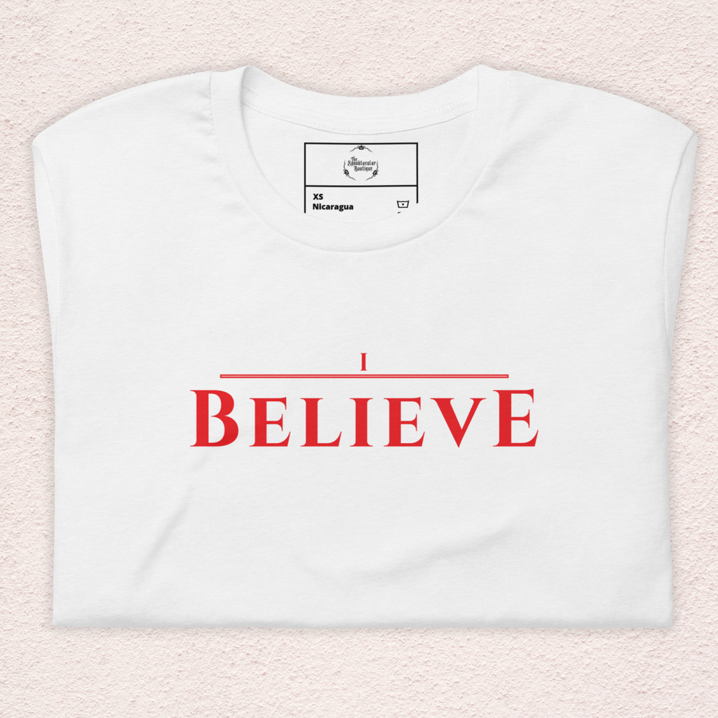 “I Believe” Upside Down Girl Survival Tee | Retro 80s Sci-Fi Inspired Graphic T-Shirt