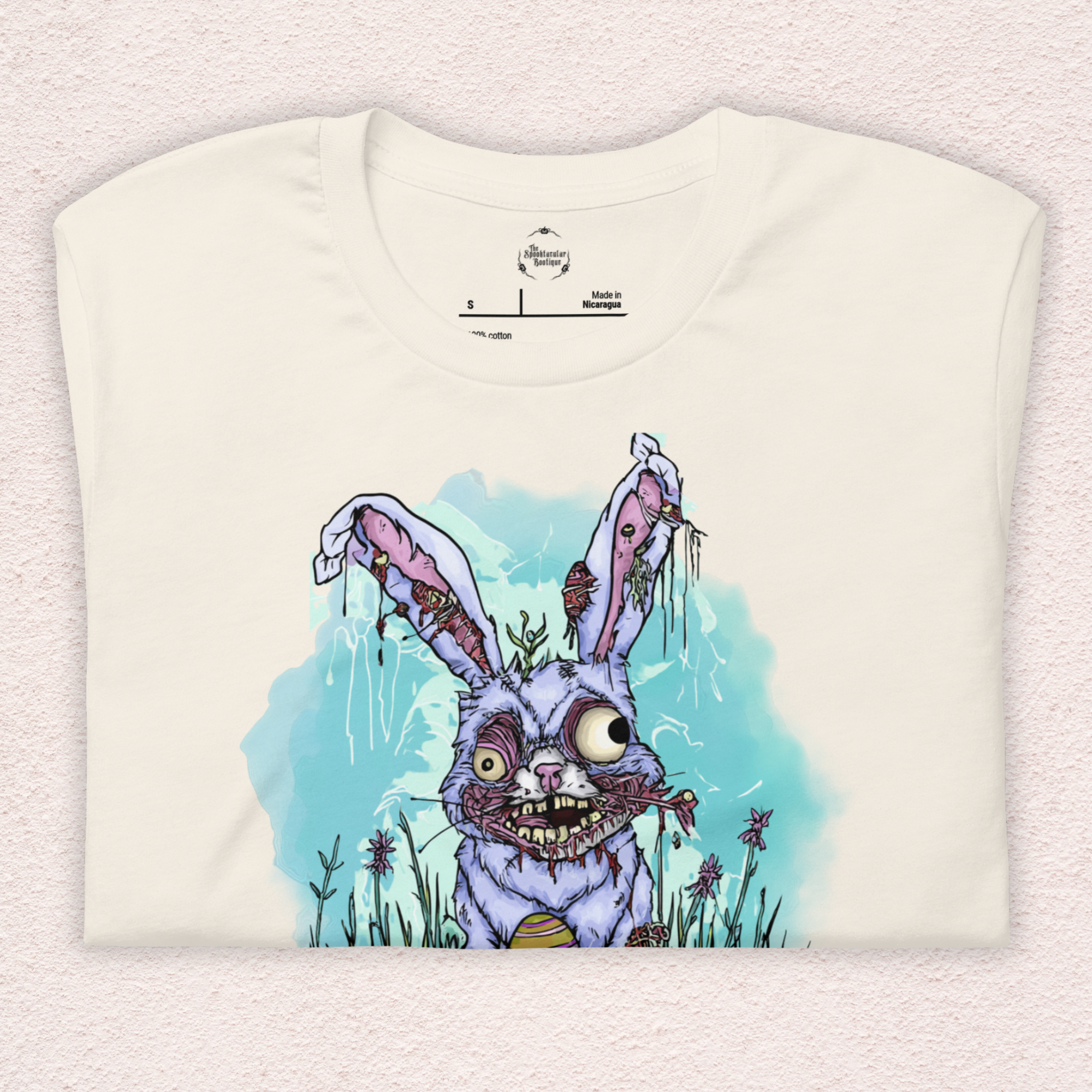 The Easter Bunny Knows Where the Bodies Are Buried T-Shirt | Zombie Easter Bunny Horror Tee | Funny Dark Humor Easter Shirt | Bella+Canvas Unisex