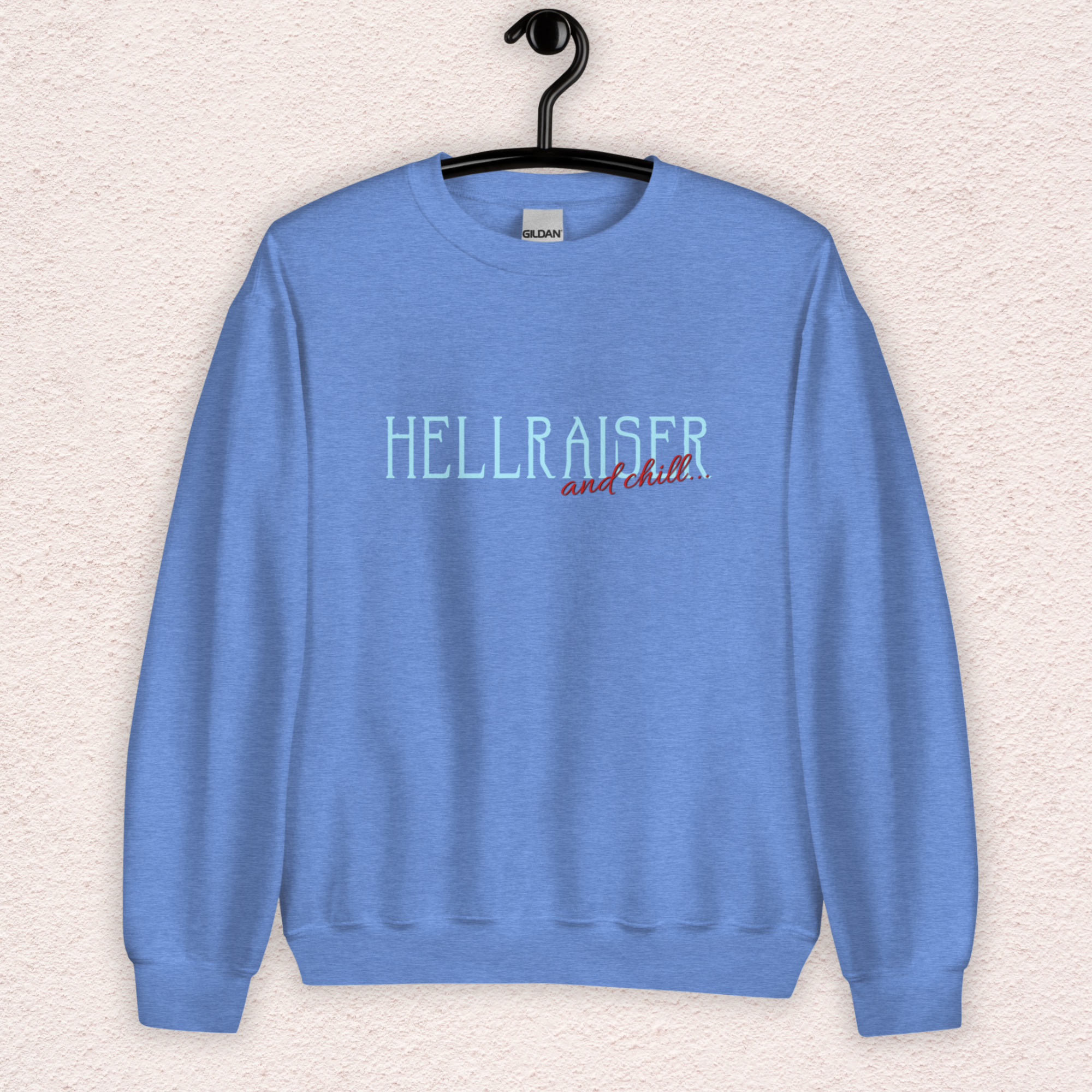 Hellraiser & Chill Sweatshirt | Horror Movie Crewneck | Gildan Heavy Blend Gothic Horror Sweatshirt