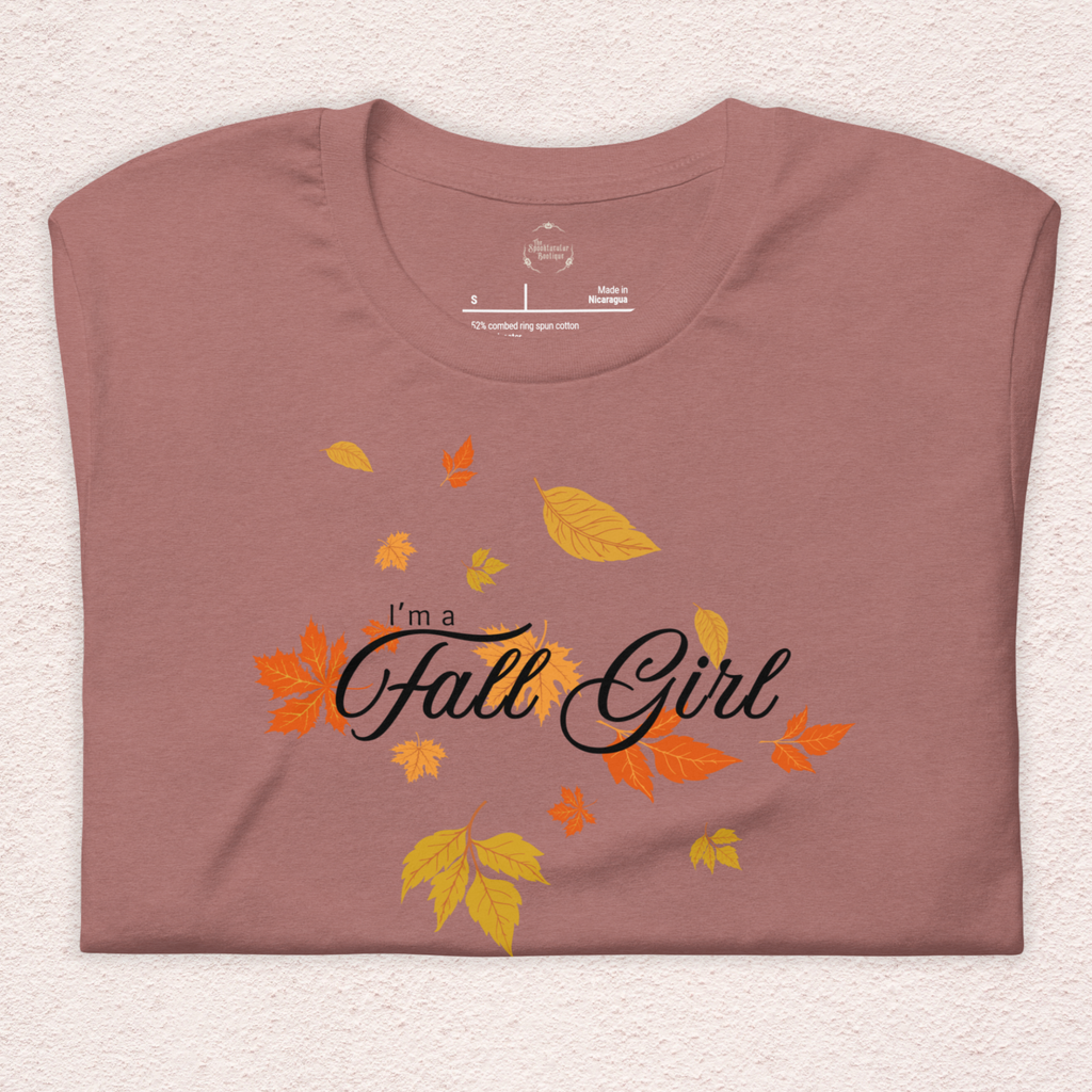 Fall Girl Tee | Unisex Cute Autumn Leaves Graphic Shirt
