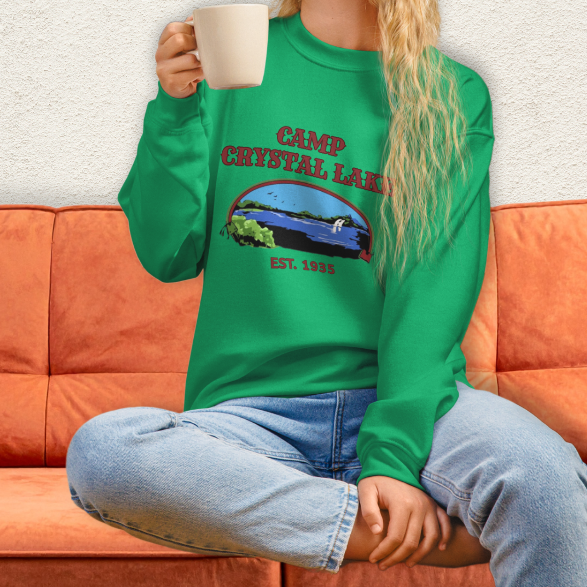 Vintage Camp Slasher Sweatshirt | Gildan Unisex Crewneck