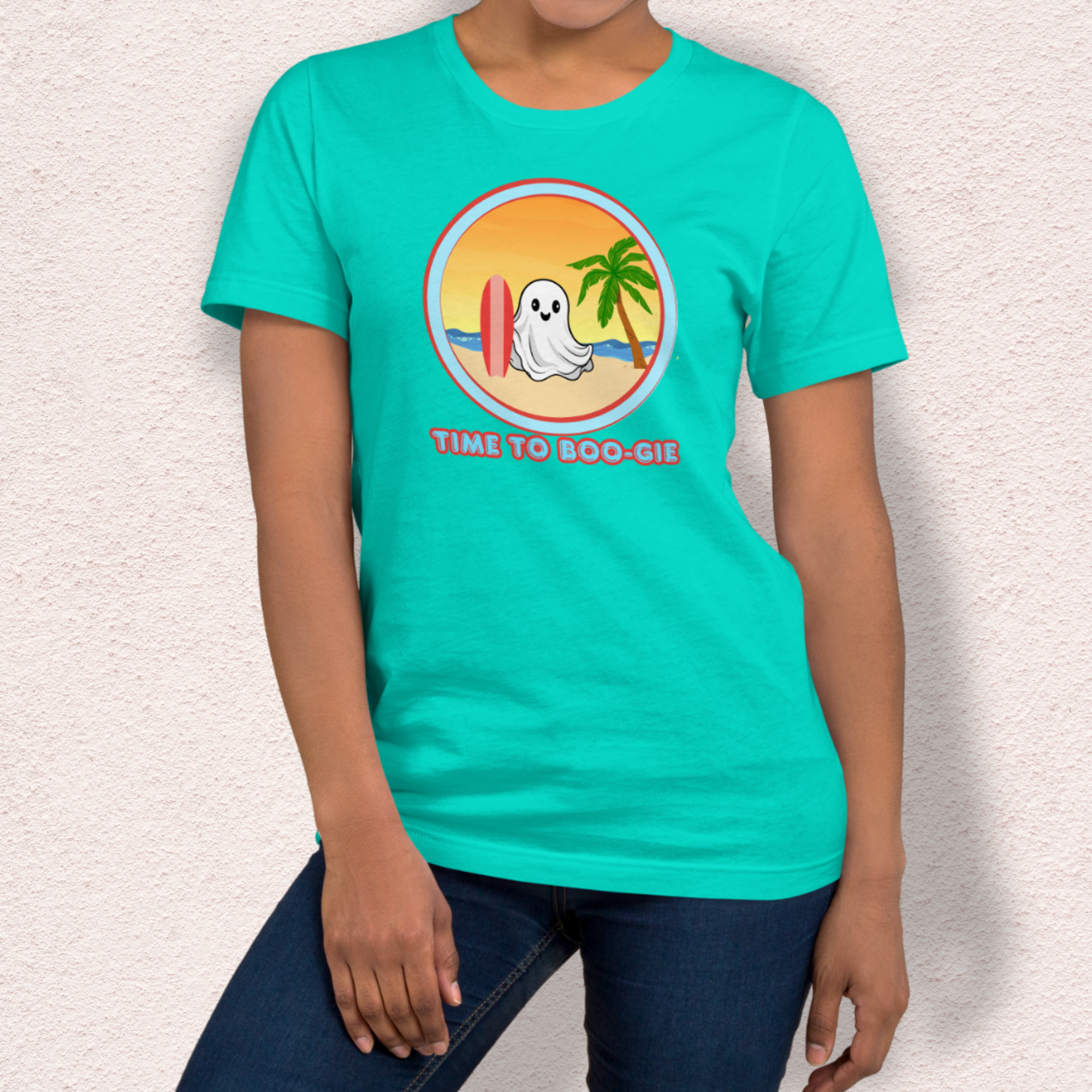 Time to Boo-gie Tee | Unisex Summerween Ghost Surf Graphic Shirt