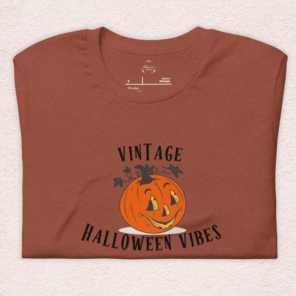 Vintage Halloween Vibes Tee | Unisex Retro Jack-O’-Lantern Graphic Shirt