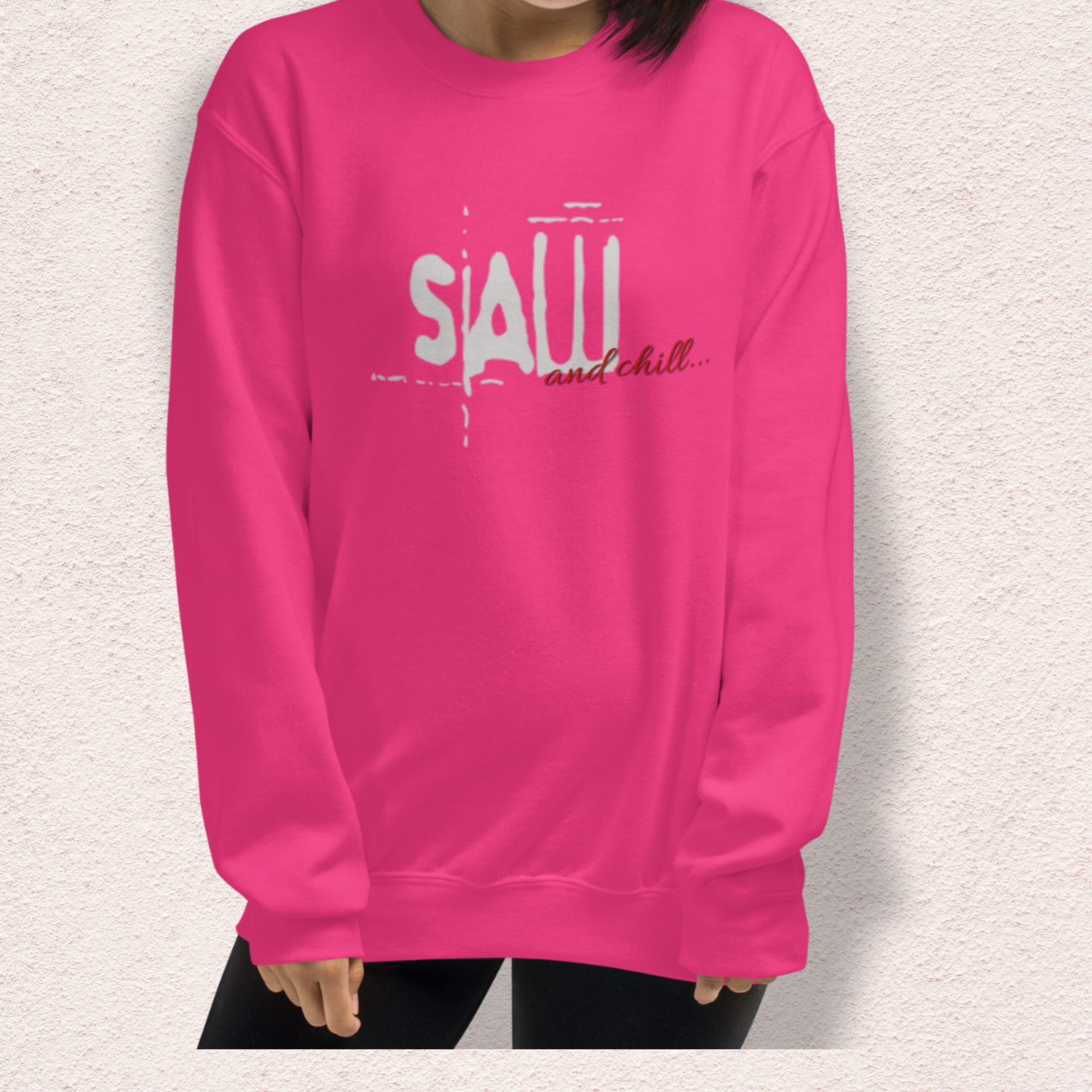Saw & Chill Crewneck Sweatshirt | Cozy Slasher Loungewear