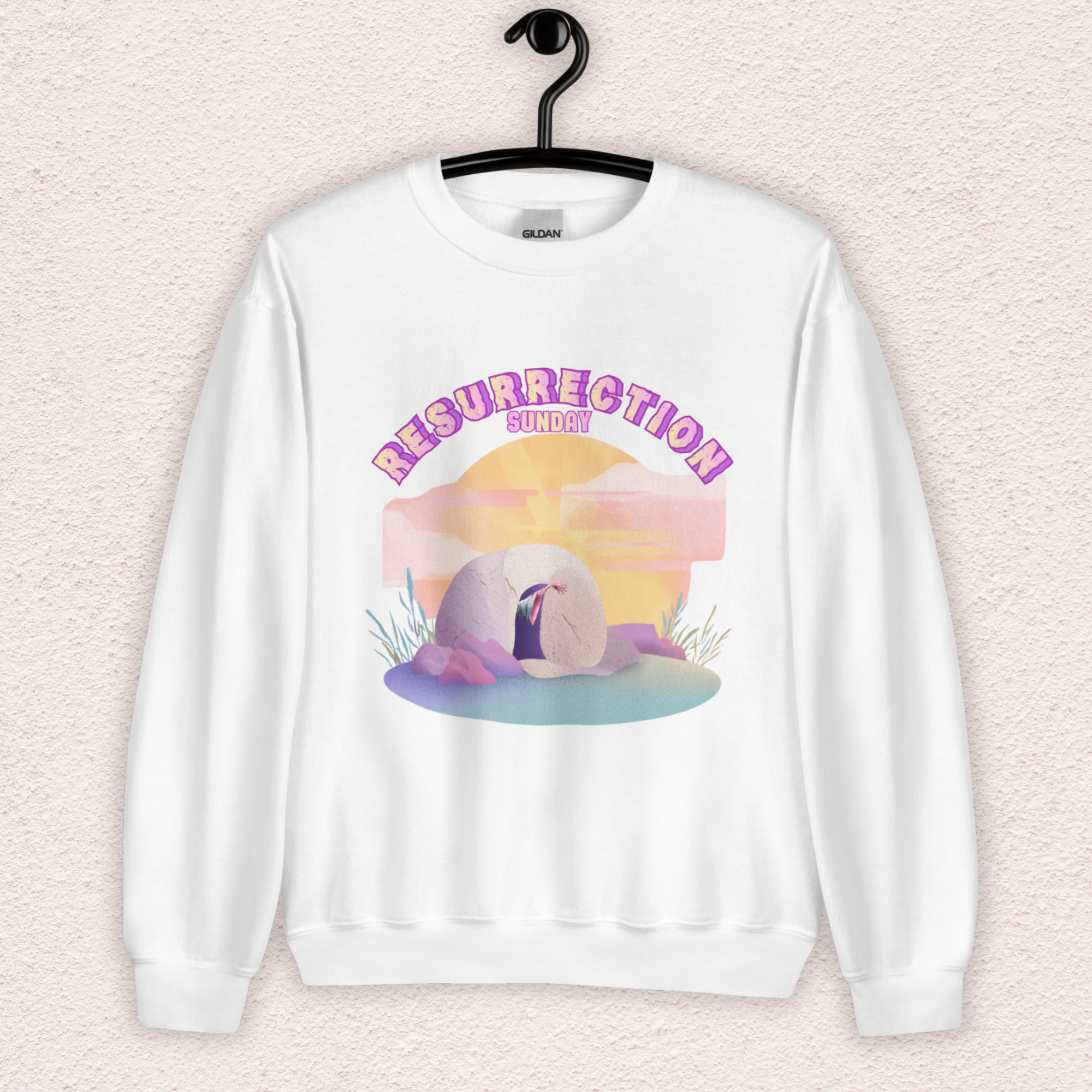 Resurrection Sunday Sweatshirt | Christian Easter Zombie Tomb Graphic | Funny Faith Easter Crewneck | Spooky Resurrection Sweatshirt