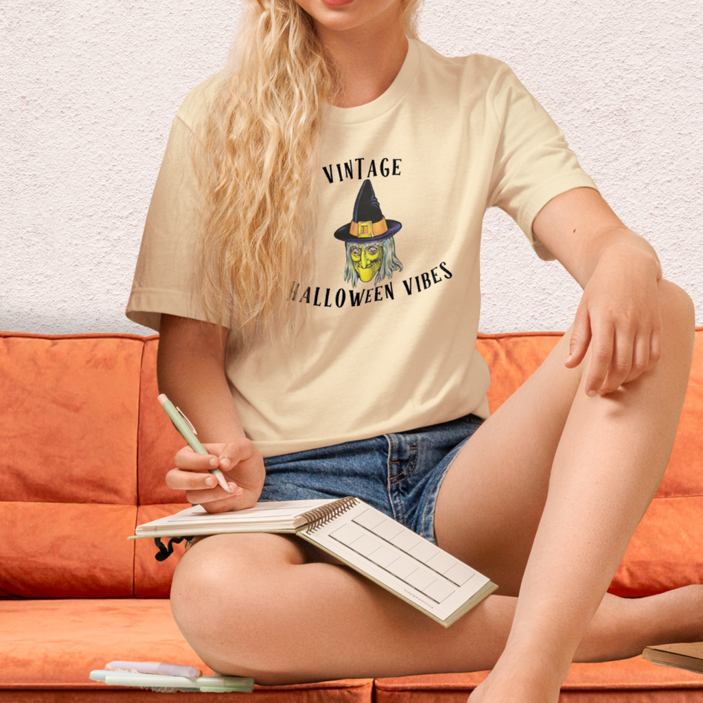 Vintage Halloween Vibes Graphic Shirt | Bella Canvas Unisex Tee