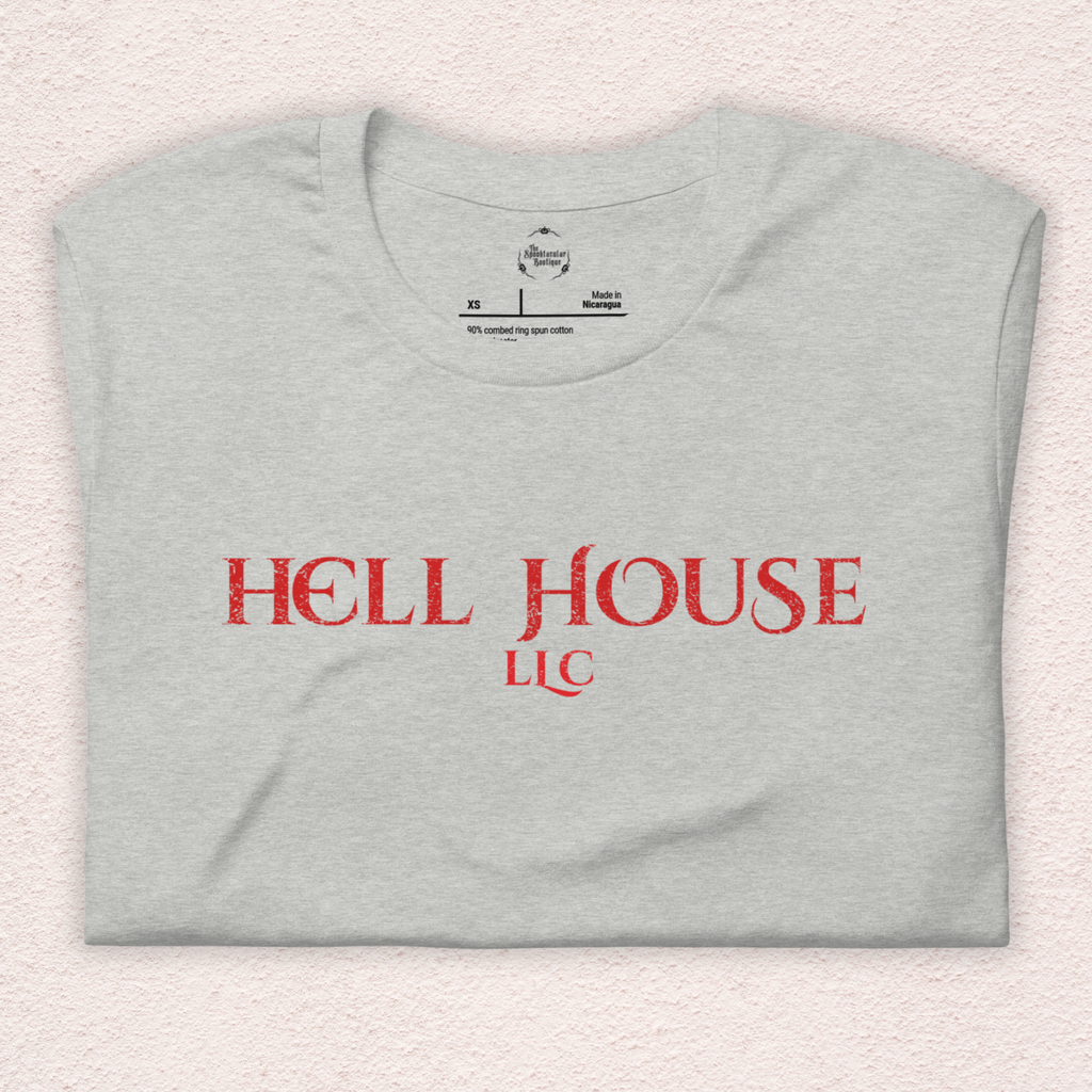 Hell House LLC Tee | Haunted Attraction Horror Shirt | Bella+Canvas Unisex Graphic Tee (Red Original Font)