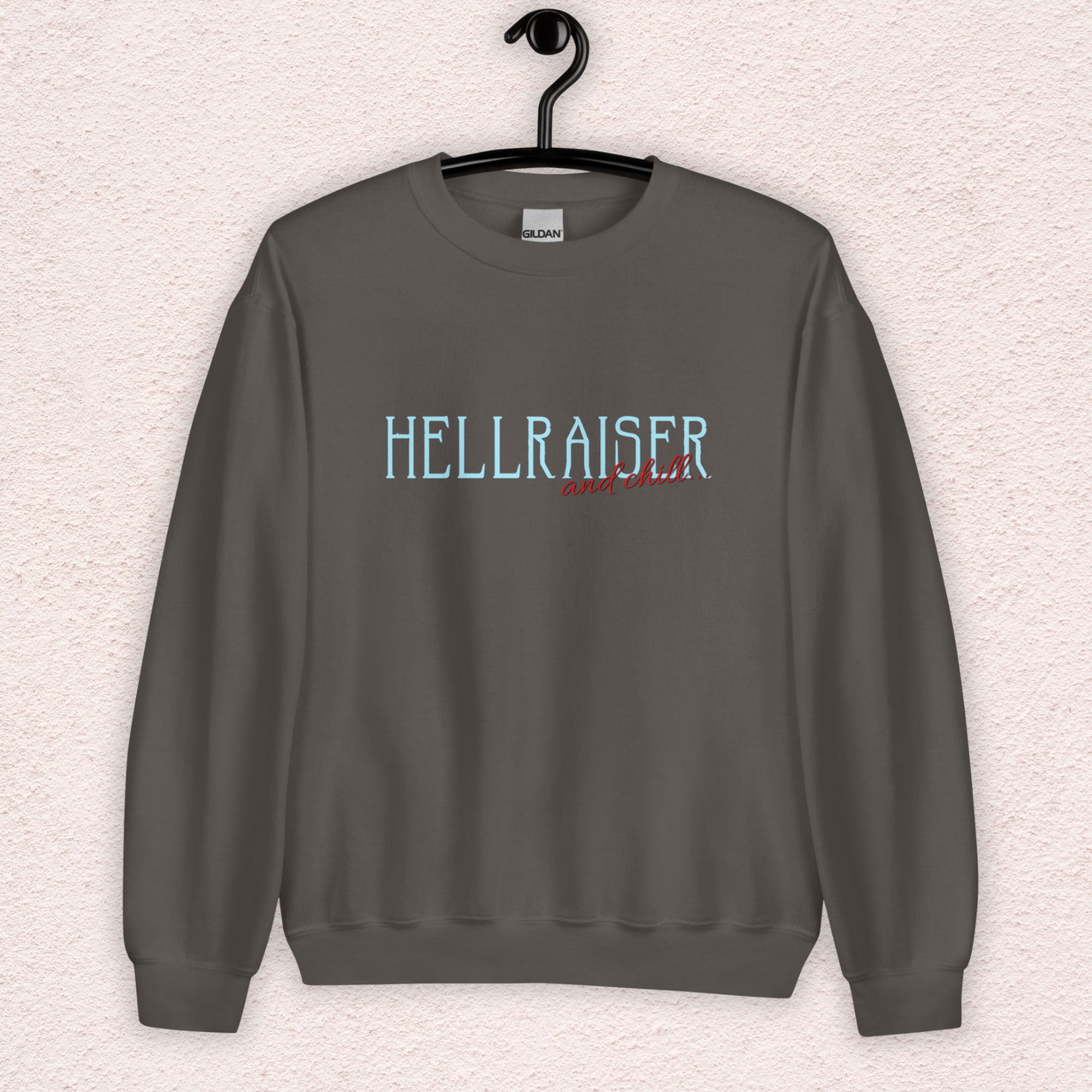 Hellraiser & Chill Sweatshirt | Horror Movie Crewneck | Gildan Heavy Blend Gothic Horror Sweatshirt