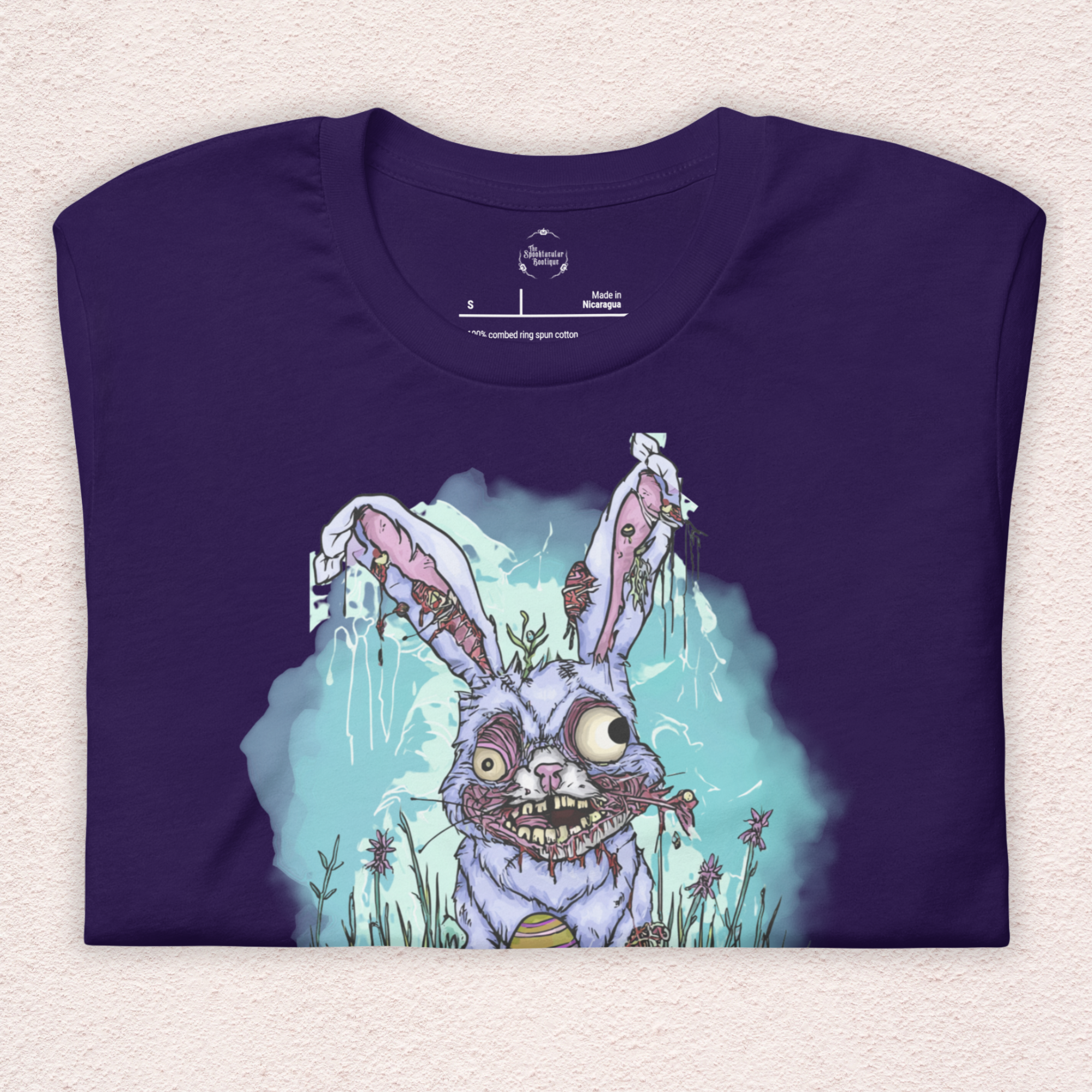 The Easter Bunny Knows Where the Bodies Are Buried T-Shirt | Zombie Easter Bunny Horror Tee | Funny Dark Humor Easter Shirt | Bella+Canvas Unisex