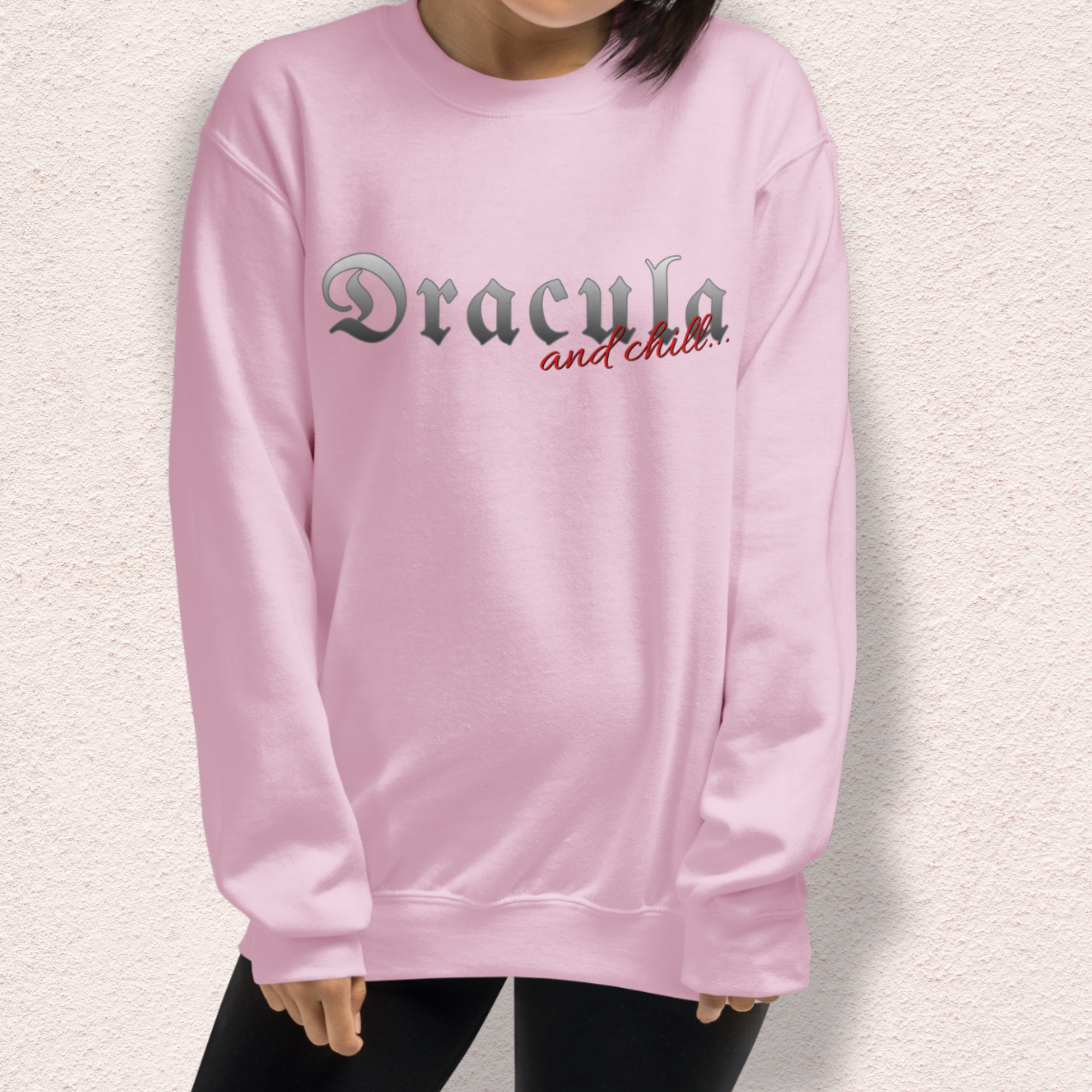 Dracula & Chill Crewneck Sweatshirt | Cozy Gothic Romance Loungewear
