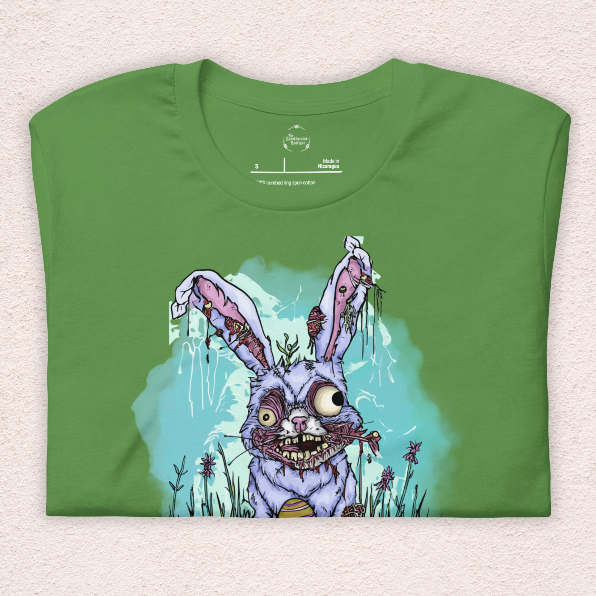 The Easter Bunny Knows Where the Bodies Are Buried T-Shirt | Zombie Easter Bunny Horror Tee | Funny Dark Humor Easter Shirt | Bella+Canvas Unisex
