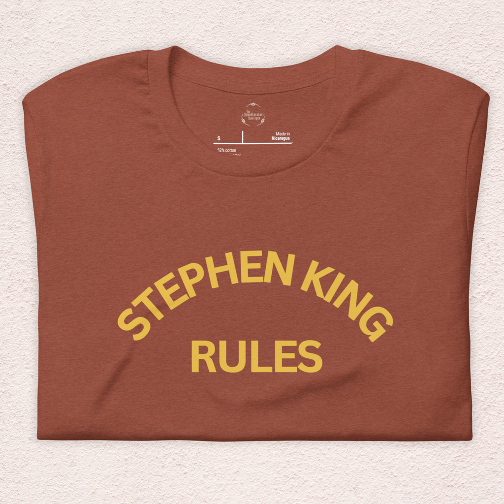 Stephen King Rules Tee | Unisex Horror Book Lover Graphic Shirt
