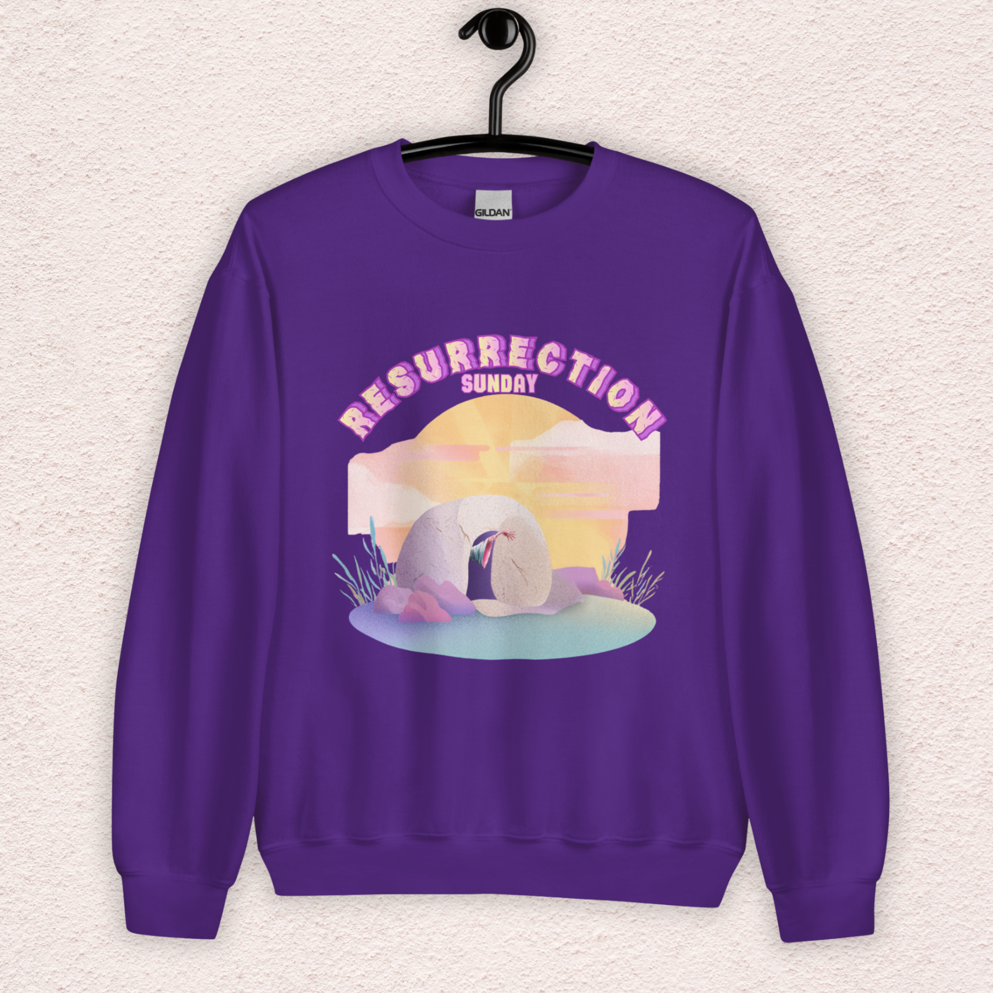 Resurrection Sunday Sweatshirt | Christian Easter Zombie Tomb Graphic | Funny Faith Easter Crewneck | Spooky Resurrection Sweatshirt