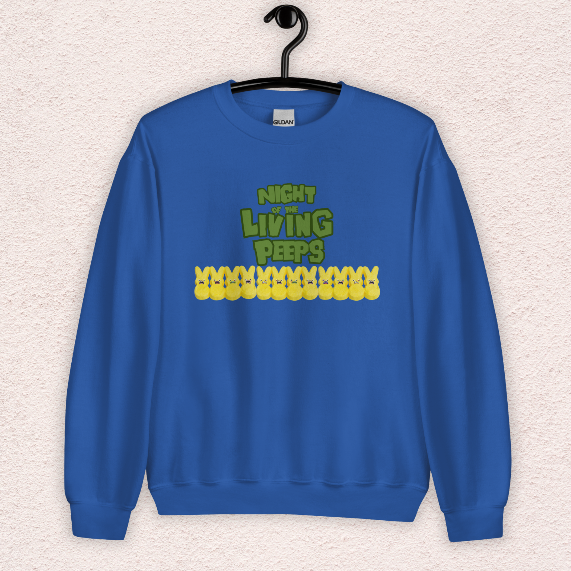 Night of the Living Peeps Sweatshirt | Zombie Peeps Easter Crewneck | Funny Horror Easter Candy Sweatshirt | Spooky Spring Graphic