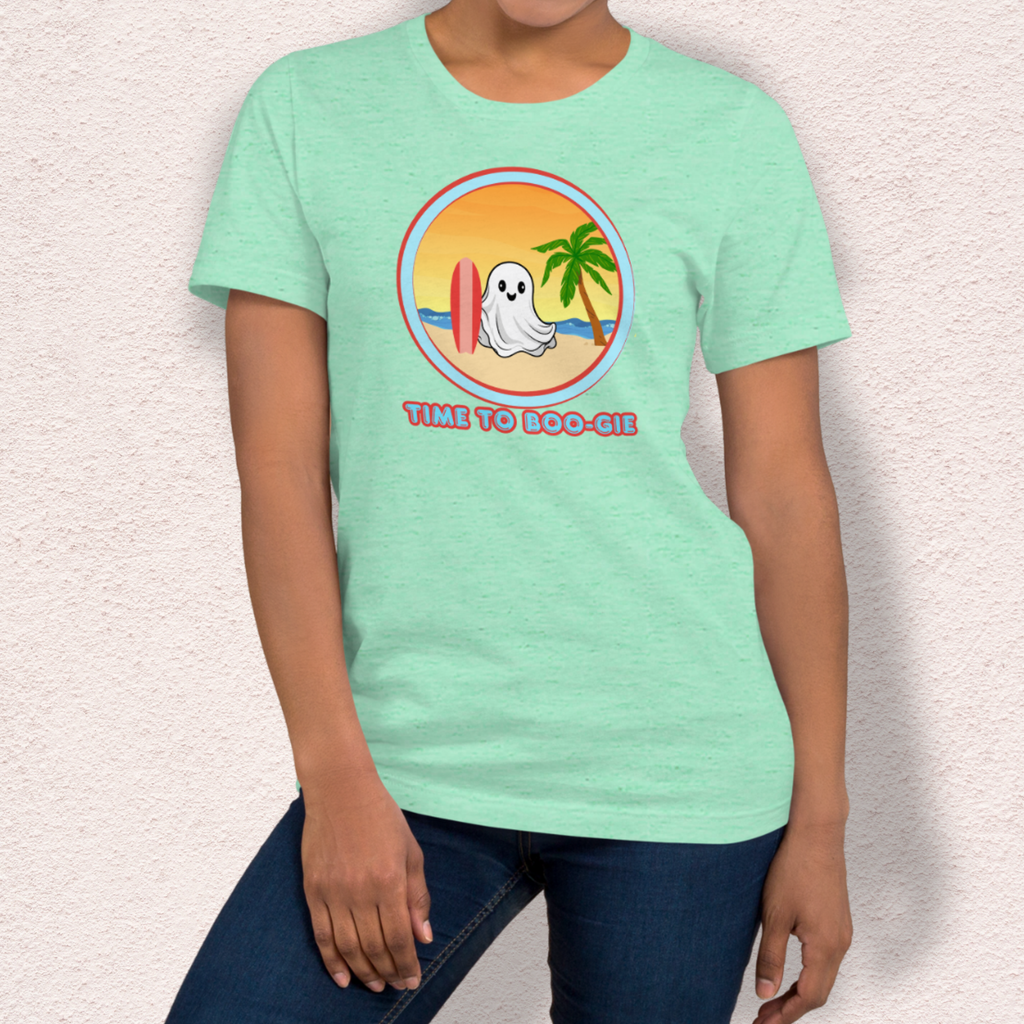 Time to Boo-gie Tee | Unisex Summerween Ghost Surf Graphic Shirt