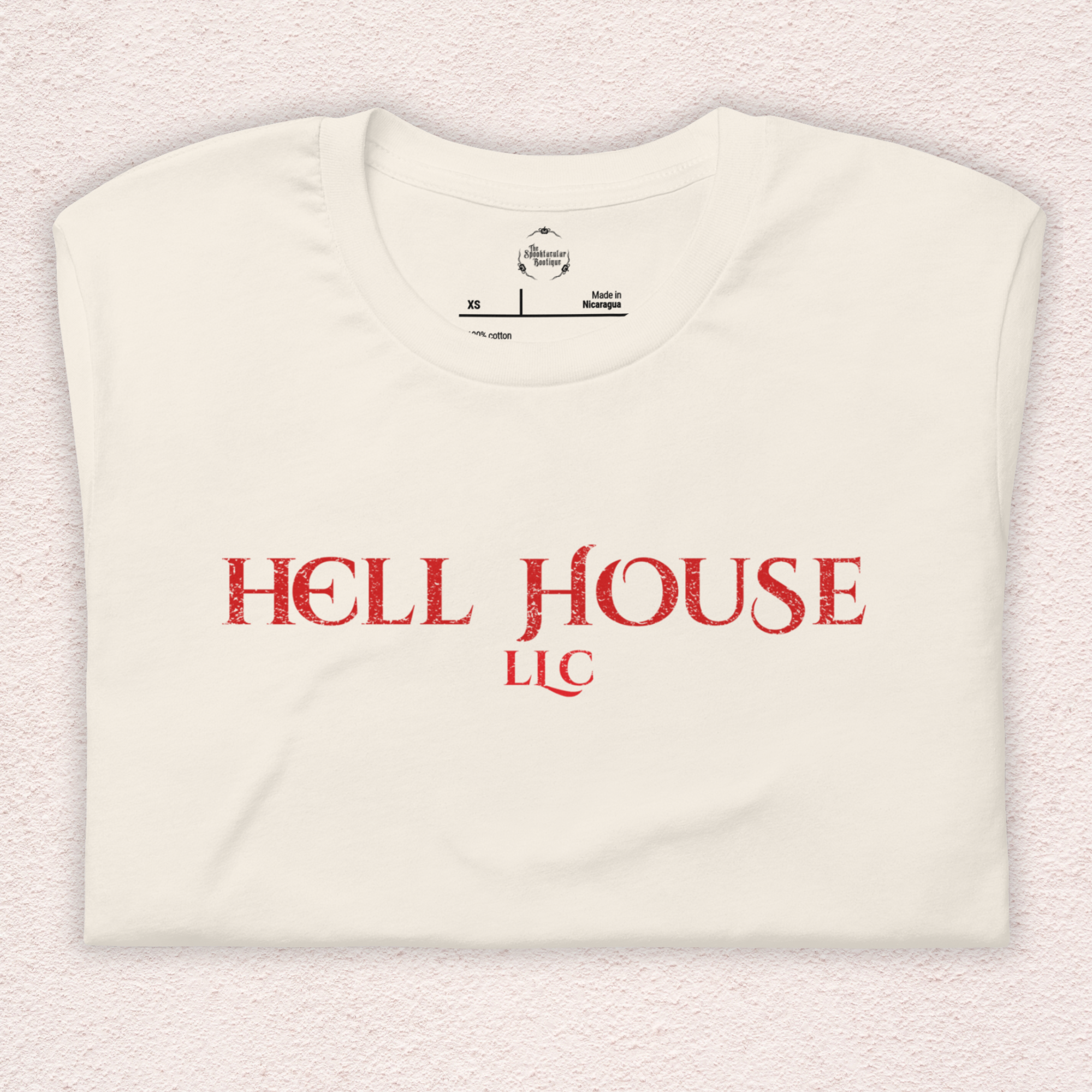 Hell House LLC Tee | Haunted Attraction Horror Shirt | Bella+Canvas Unisex Graphic Tee (Red Original Font)