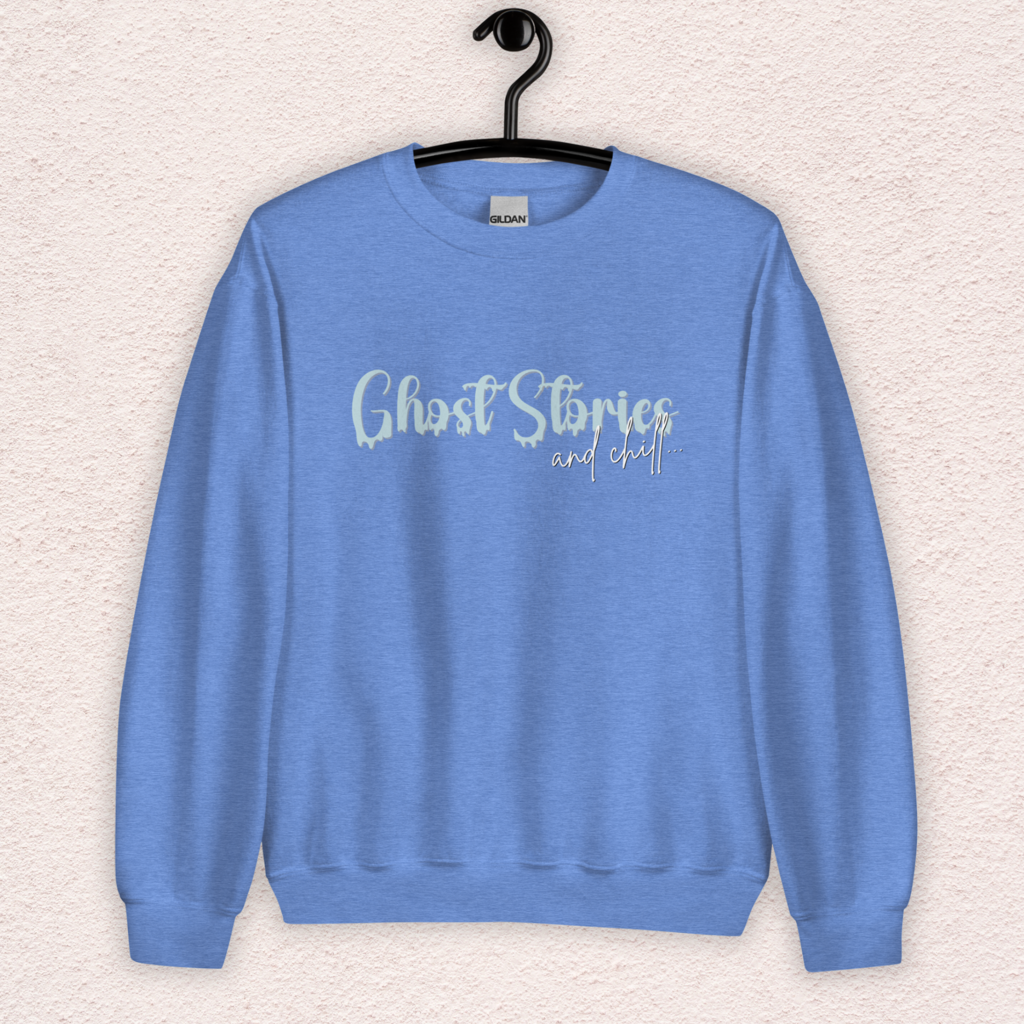 Ghost Stories & Chill Sweatshirt | Cozy Paranormal Horror Crewneck | Gildan Heavy Blend Spooky Sweatshirt